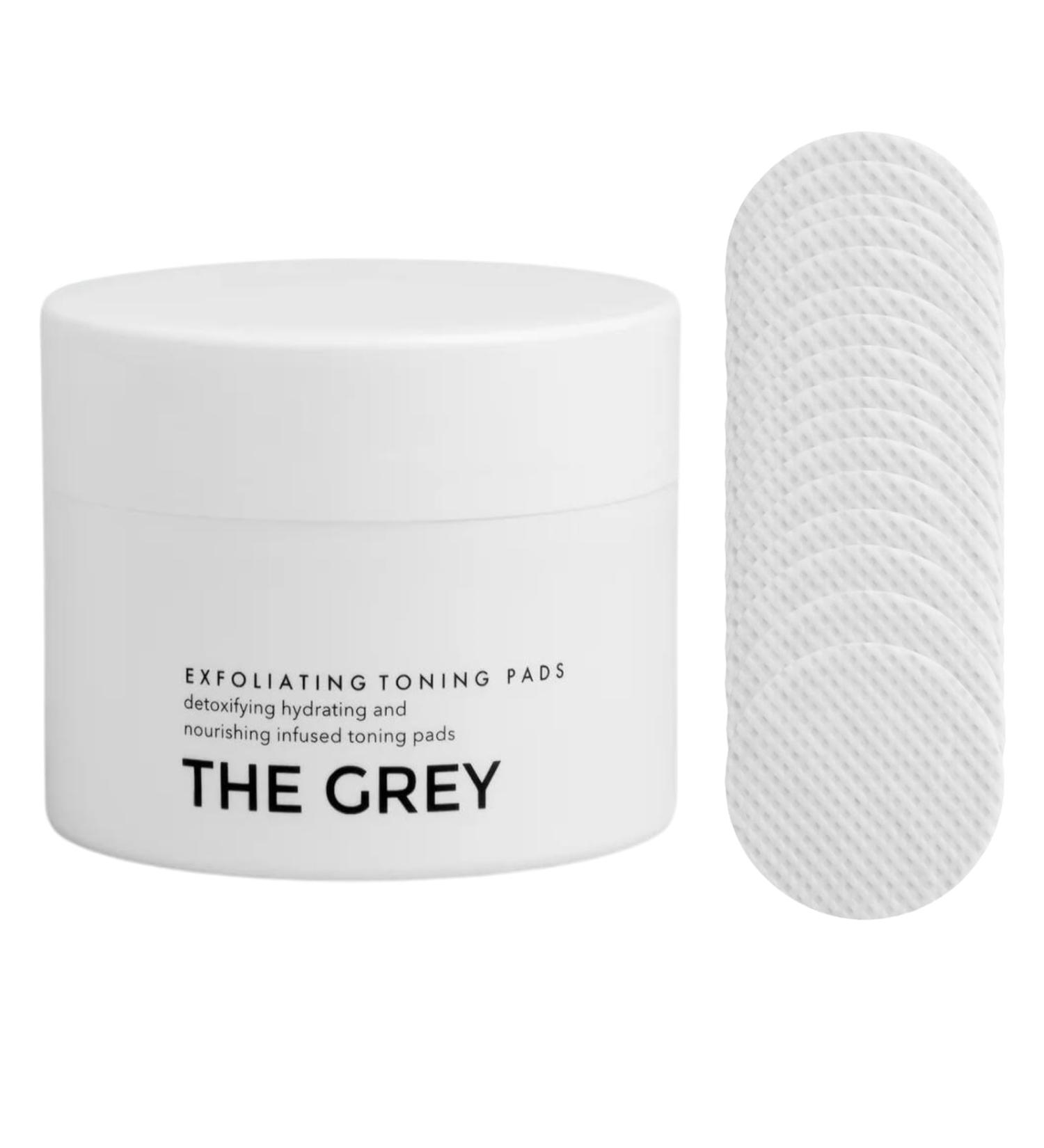 Grey Exfoliating Toner Pads for Men | Hydrating & Detoxifying Peel Pads with Hyaluronic Acid Minimize Pores & Re-texture Skin (50 Pads - Buy Online on GoSupps.com