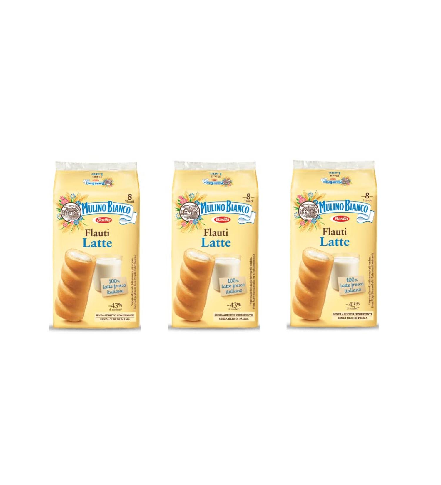  Mulino Bianco Set of 3 Mulino Bianco Cookie Cases with Latte Flauti Milk 8 x 35 g - Buy Online on GoSupps.com