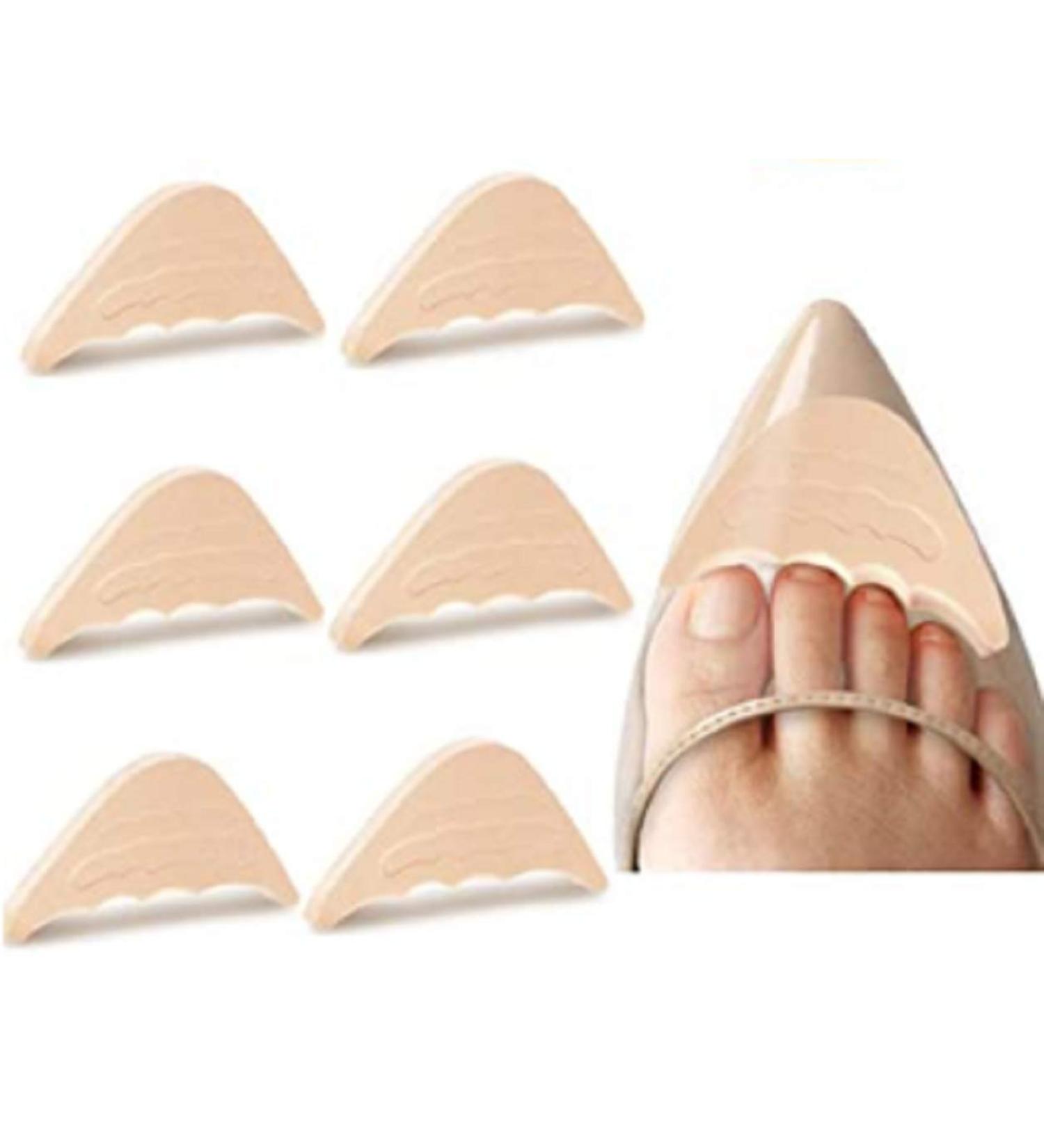 Shoe Toe Filler  3 Pairs Shoe Inserts Reduce Slip Forward Impact Improve Shoes Slightly Too Big for Pumps Flats Sneakers High Heels Men Women Kids (Skin Color)