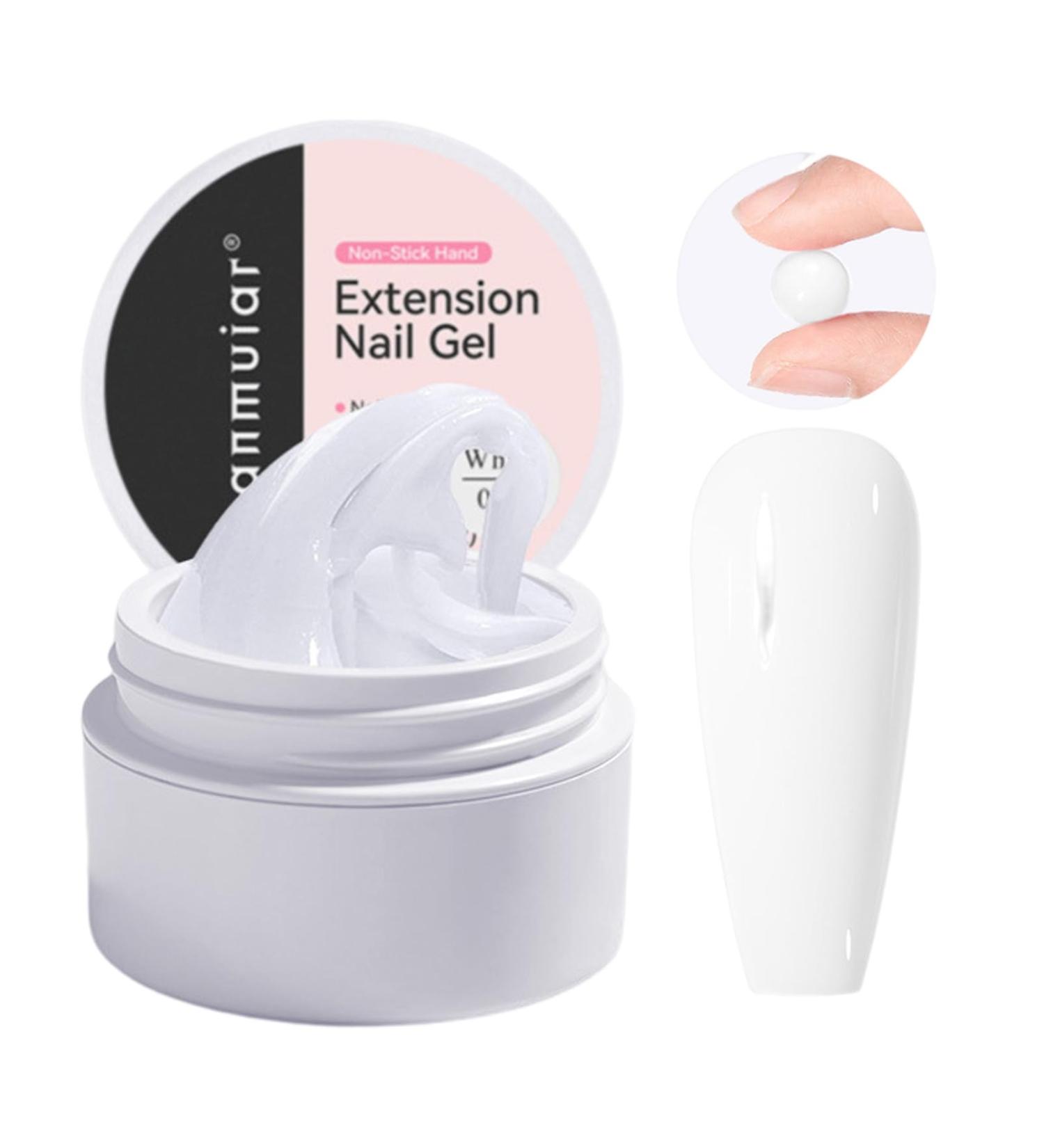 White Hard Gel Builder for Nail Extension | UV LED Carving Gel for Nail Art | Rhinestones Glue for Home Use - Buy Online on GoSupps.com