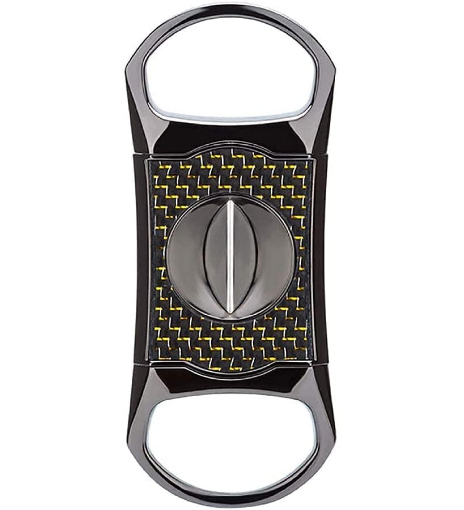 Cigar Cutter Accessories Cigar Metal Carbon Fiber Stainless Steel Portable V-Shaped Cigar Scissors Exquisite Cigar Accessories Gift Ideas for Groomsmen Husbands Fathers B - Buy Online on GoSupps.com