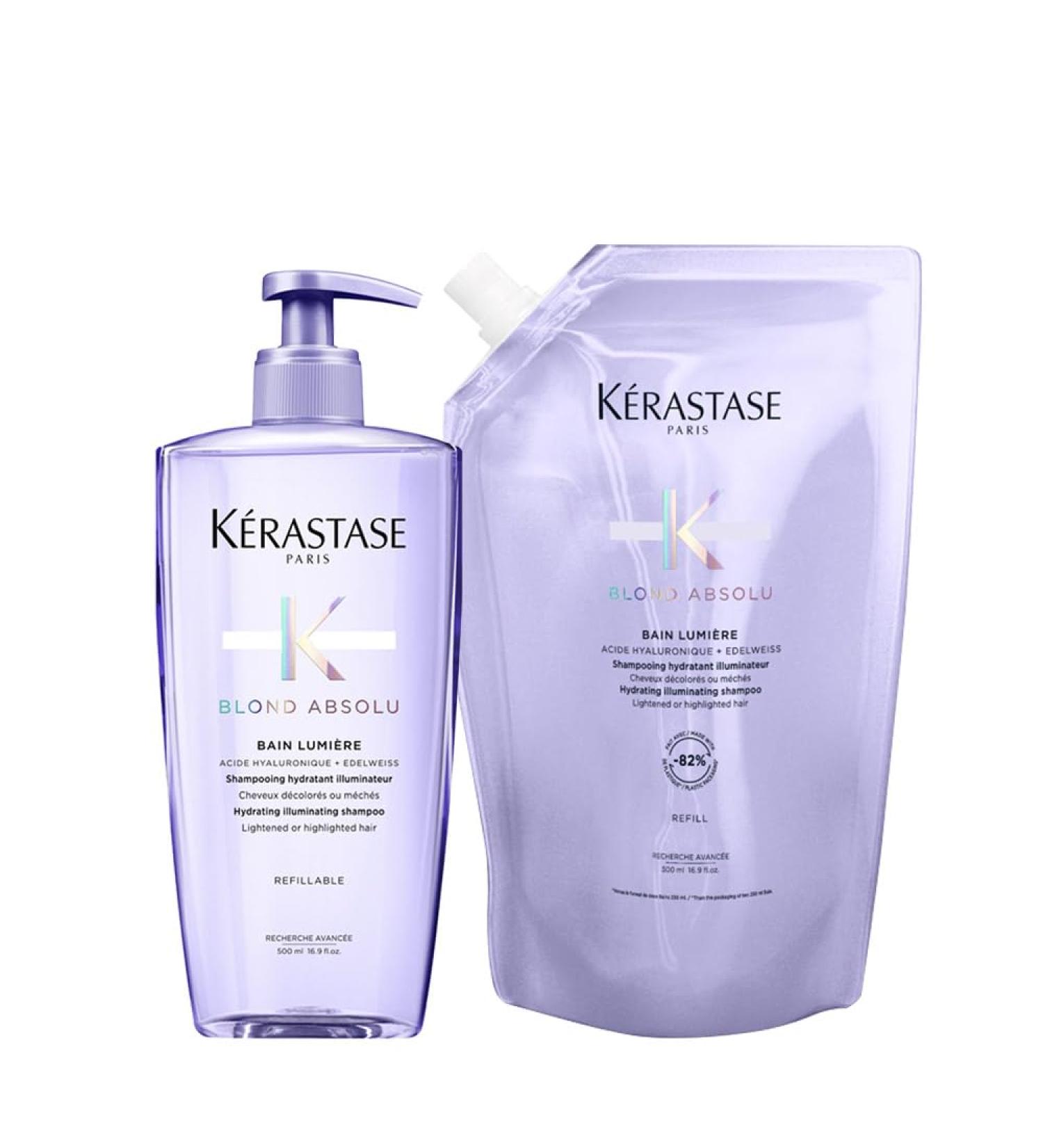 K rastase Blond Absolu Shampoo for shiny blonde hair moisturizing bath with hyaluronic acid Bain Lumi re 2 x 500 ml