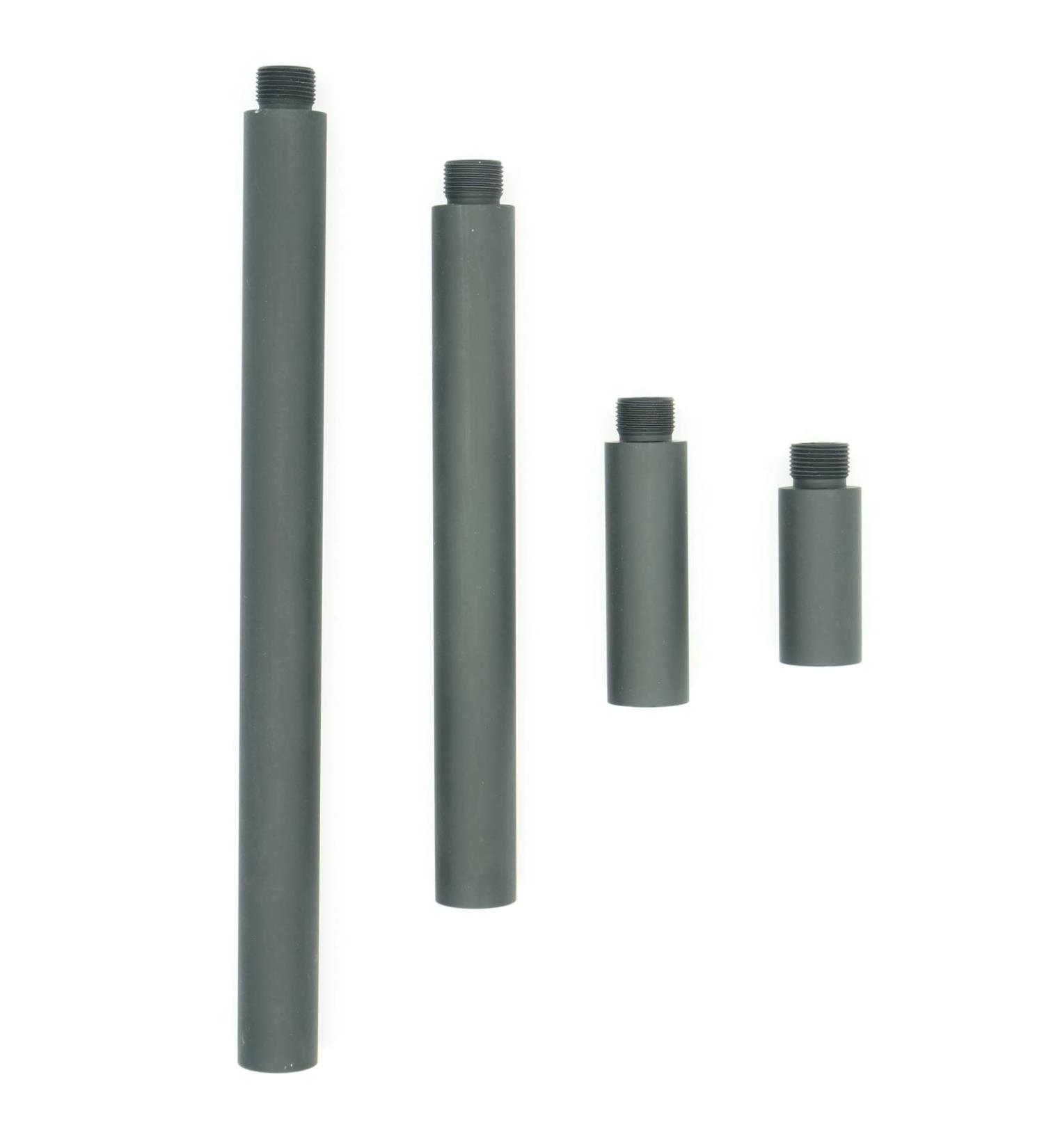 AOOHYEO 14mm CCW to 14mm CCW Threaded Extension Set - 4 Pieces | 0.75 OD (19mm) AEG GBB Airsoft Accessories - Black - Buy Online on GoSupps.com