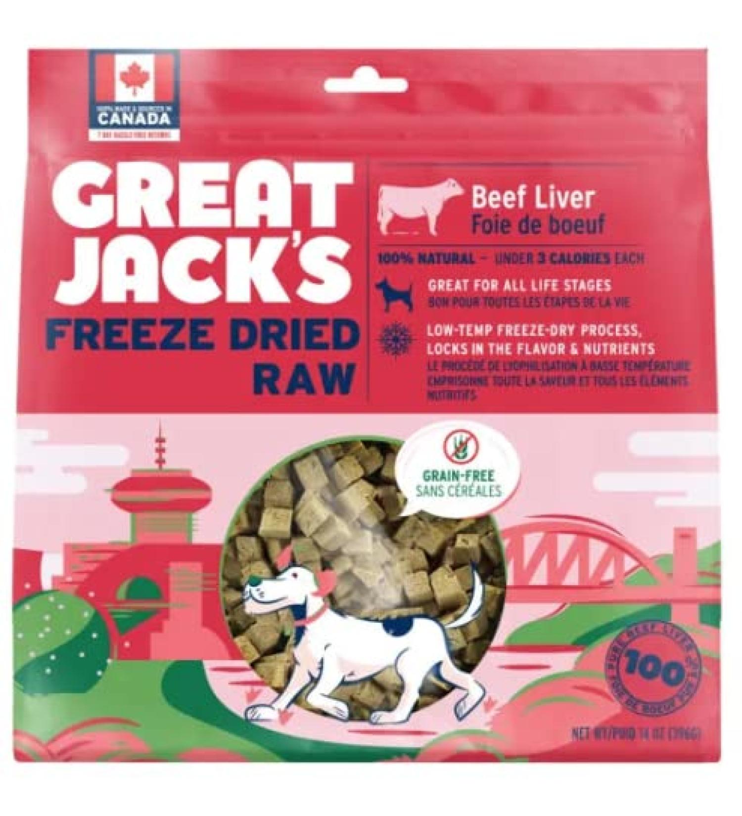 Great Jack s Freeze-Dried Raw Beef Liver Dog Treats 1-Pack