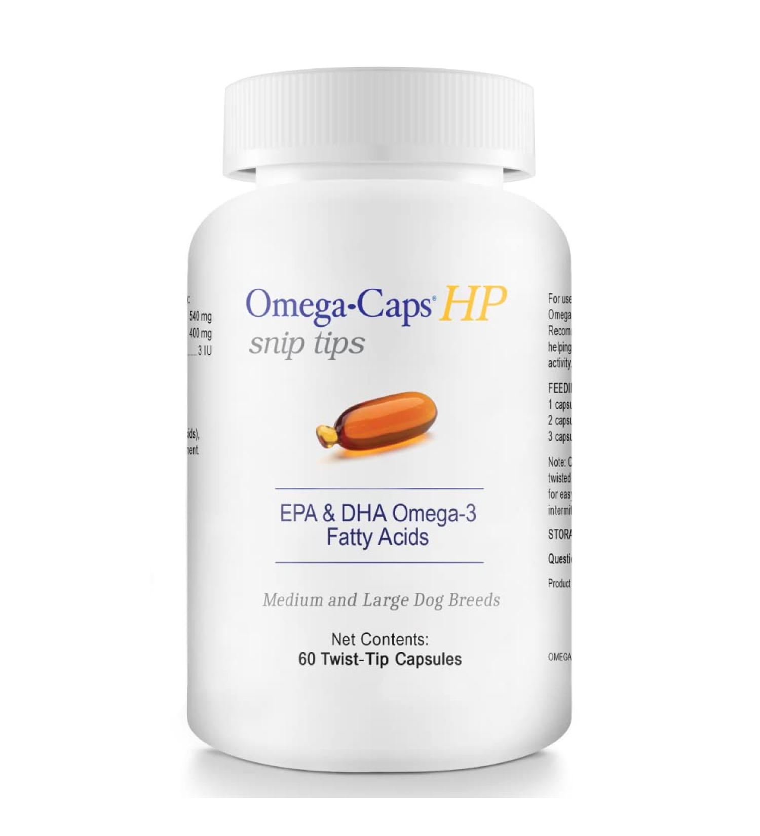HealthyPets Omega Caps HP Snip Tips for Medium & Large Dogs - 60 Twist-tip Capsules - Buy Online on GoSupps.com
