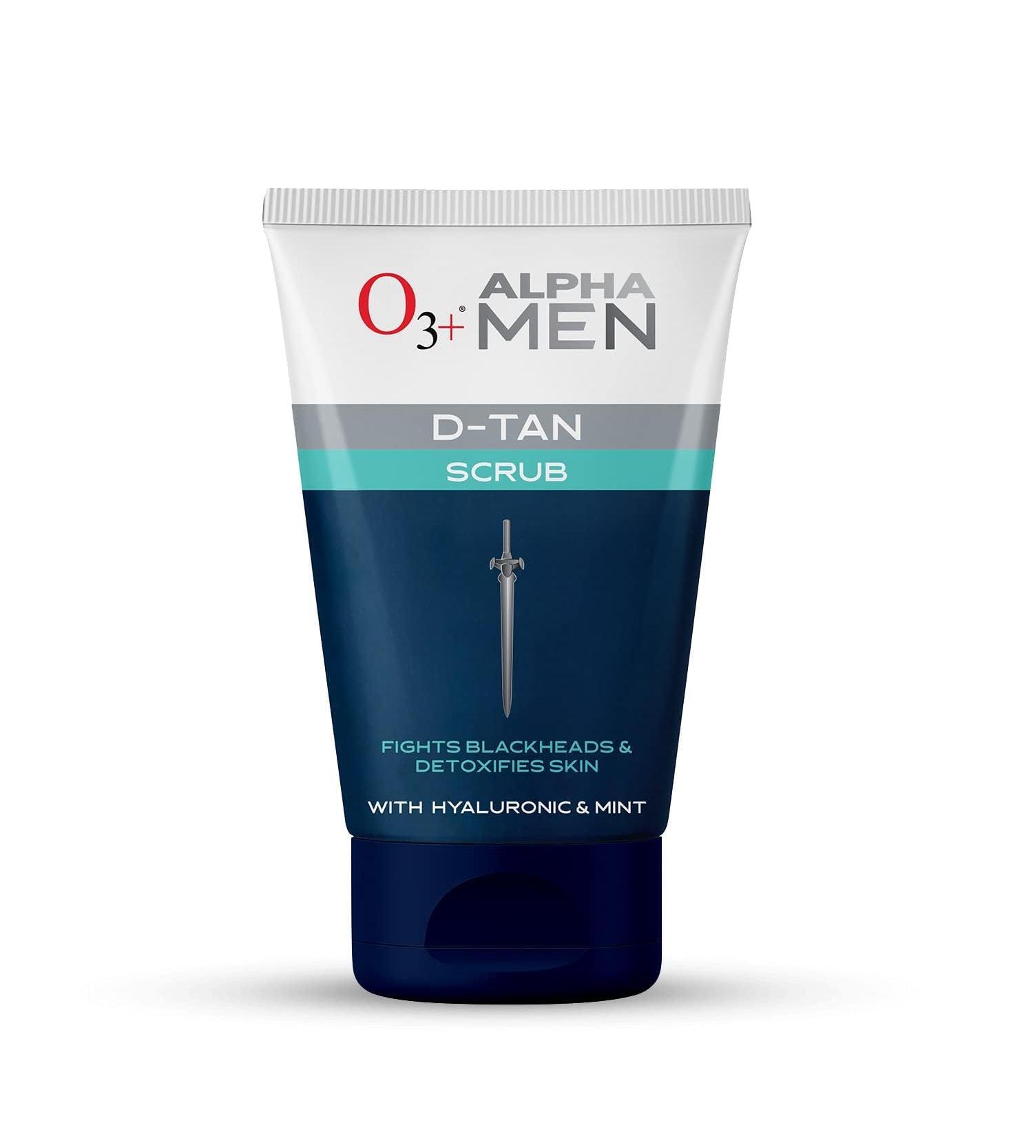 Generic LF ALPHA MEN Acno D-TAN Scrub With Hyaluronic & Mint 50g - Detan Scrub for TAN removal | Fights Blackheads & Detoxifies Skin - Buy Online on GoSupps.com