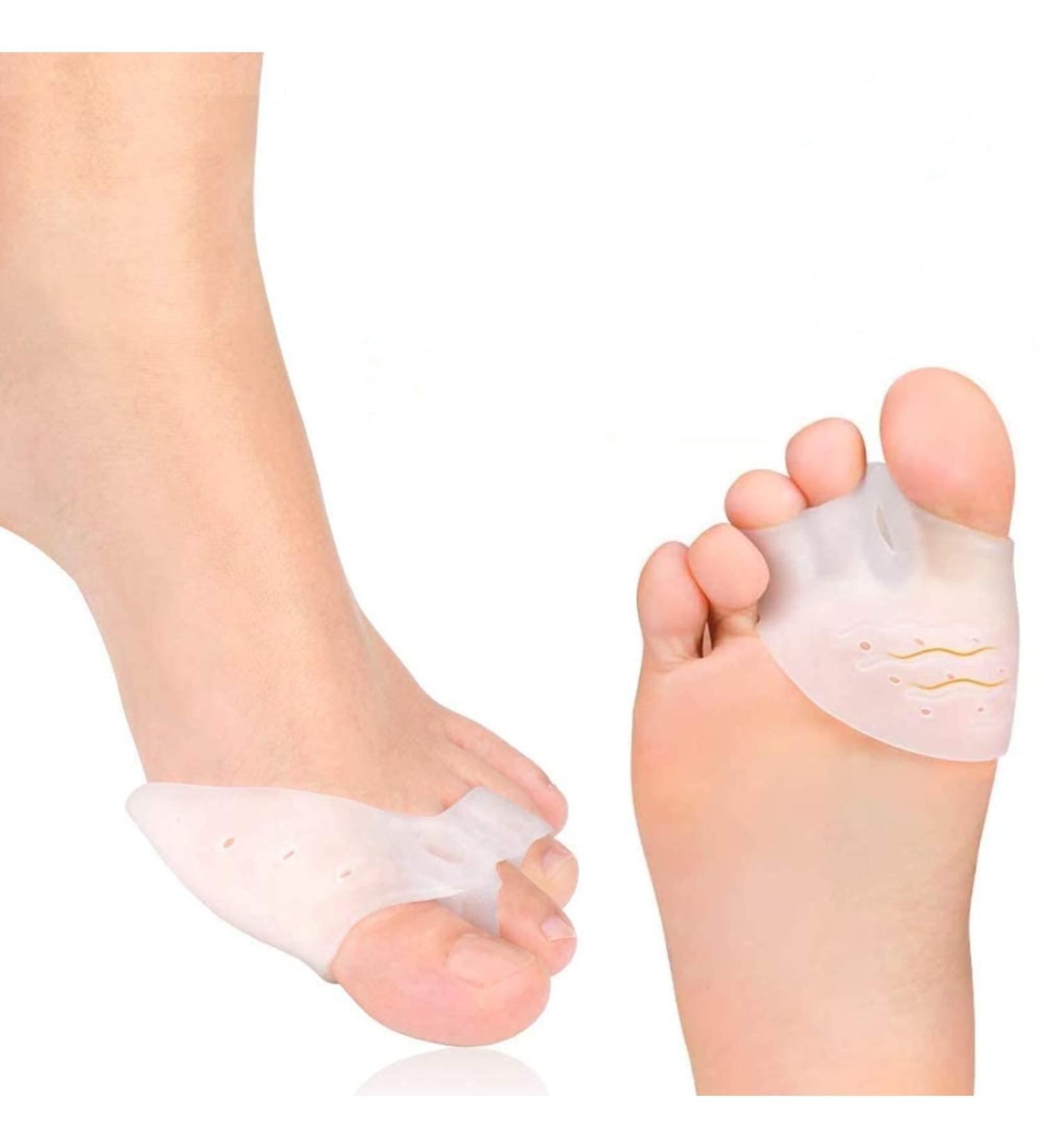 Hallux Valgus Toe Spreader - Silicone 3-Toe Gel Corrector Soft Elastic Non-Slip Universal Size (1 Pair) - Effective Relief for All Toes - Buy Online on GoSupps.com