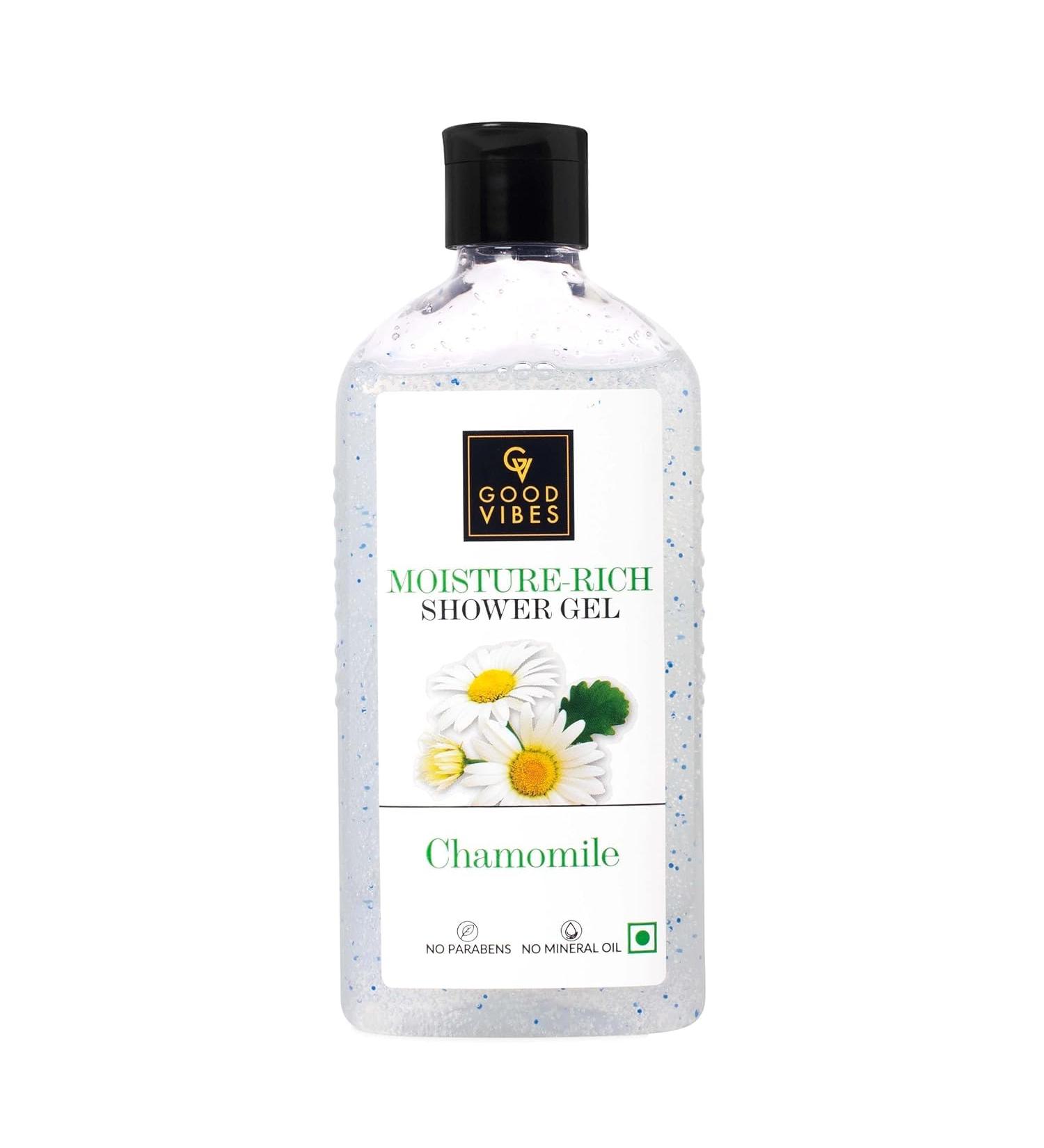 Chamomile Moisture Rich Shower Gel 300ml | Soothing Vegan Body Wash for All Skin Types | Paraben & Mineral Oil Free Hydrating Nourishing Formula - Buy Online on GoSupps.com