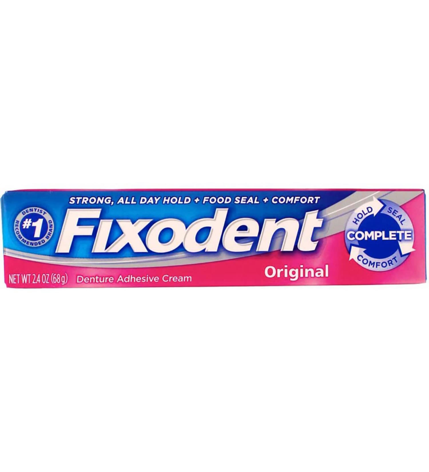 Fixodent Denture Adhesive Cream Original 2.4 Oz - Strong Hold Easy Application Ideal for Secure Dentures | Shop Internationally - Buy Online on GoSupps.com