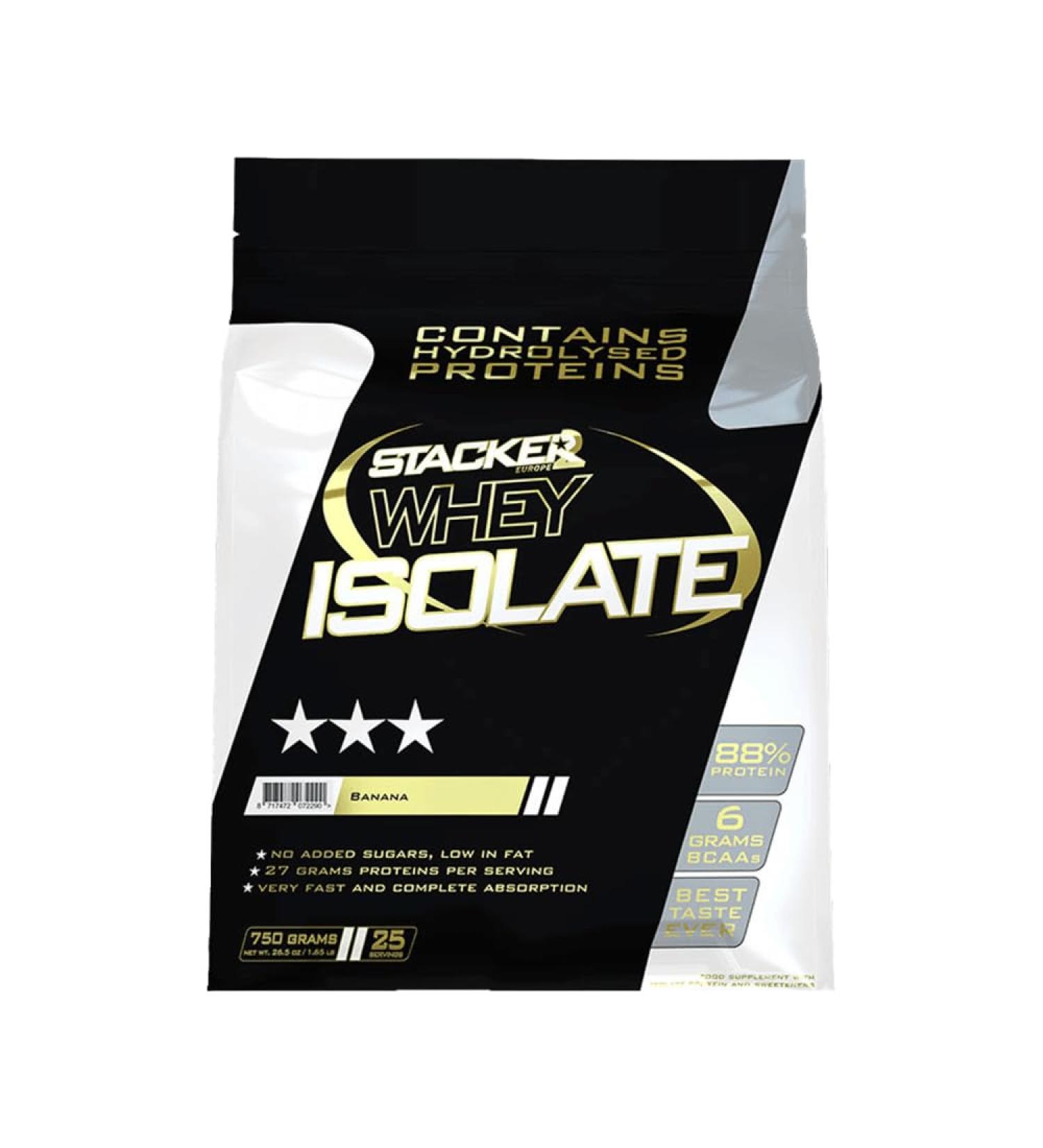 Stacker2 Whey Isolate Banana 750g | Premium Protein Powder for Muscle Recovery | Buy Online Internationally - Buy Online on GoSupps.com