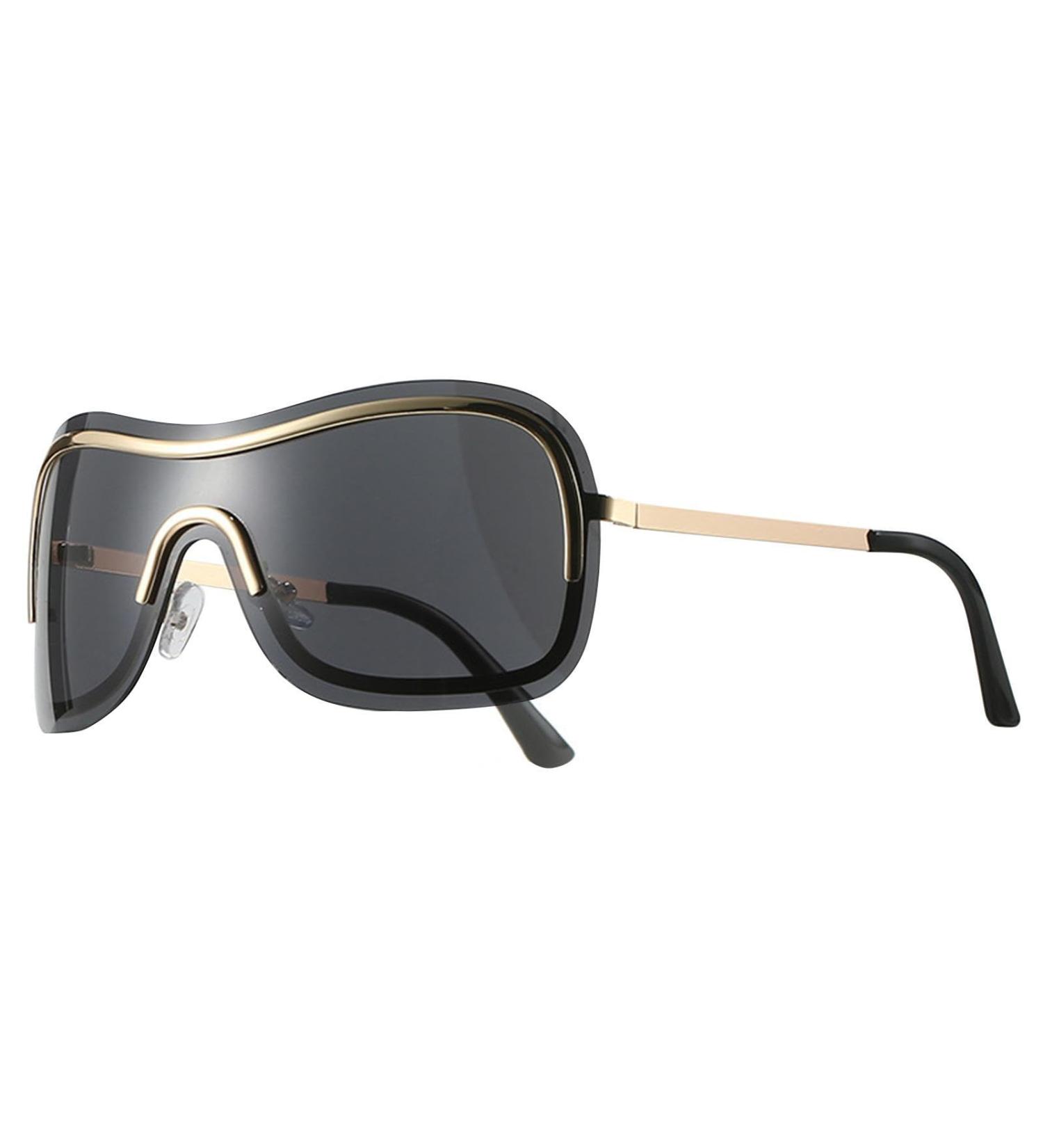 Sport Sunglasses | Women Sunglasses UV Protection Cycling Driving Fishing Sun Glasses Portable Wrap Around Cycling Puchen Gold Frame Full Gray Film - Buy Online on GoSupps.com