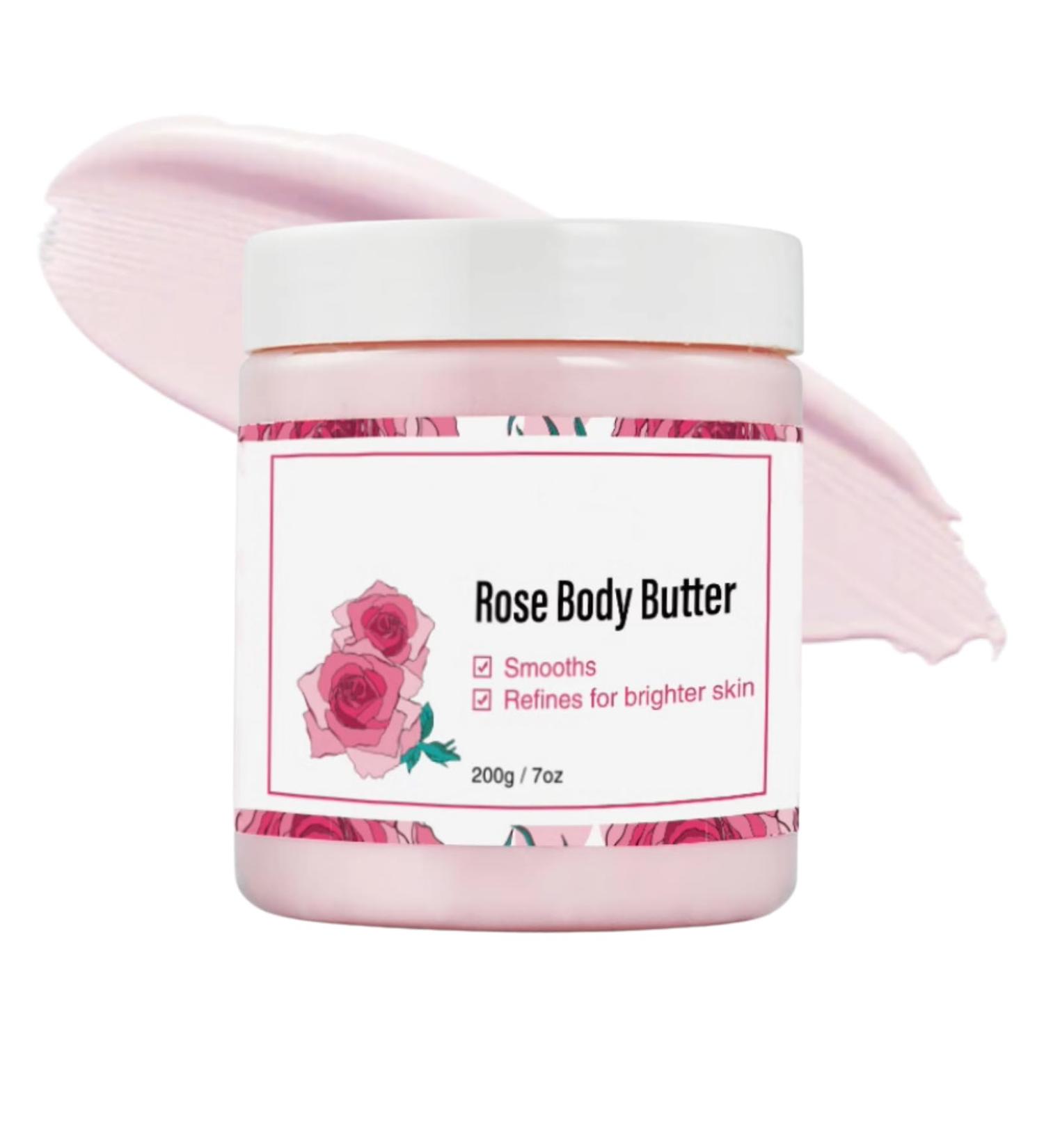 Rose Body Butter for Women - Body Butter for Dry Skin - Natural Moisturiser - Rose Body Moisturiser for Hydrating Nourishing Firming - Skin Care Rose Butter Moisturiser - Softens and Smooths Skin - Buy Online on GoSupps.com