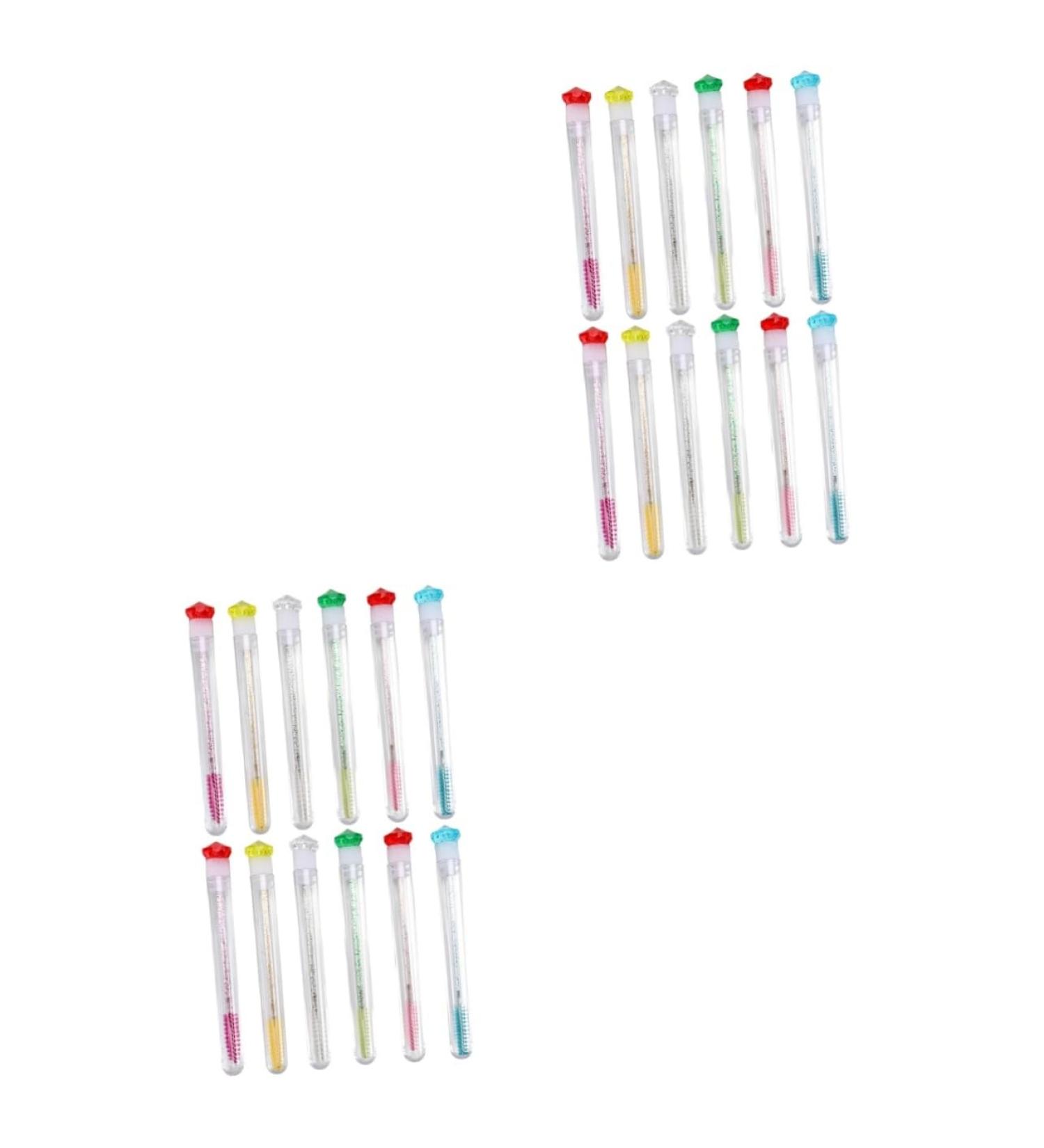 FOMIYES 24 Pcs Crystal Eyelash Brush Tube Eyelash Mascara Spoolie Portable Eyelash Tube Supplies 11x1.2cmx2pcs Random Colorx2pcs - Buy Online on GoSupps.com
