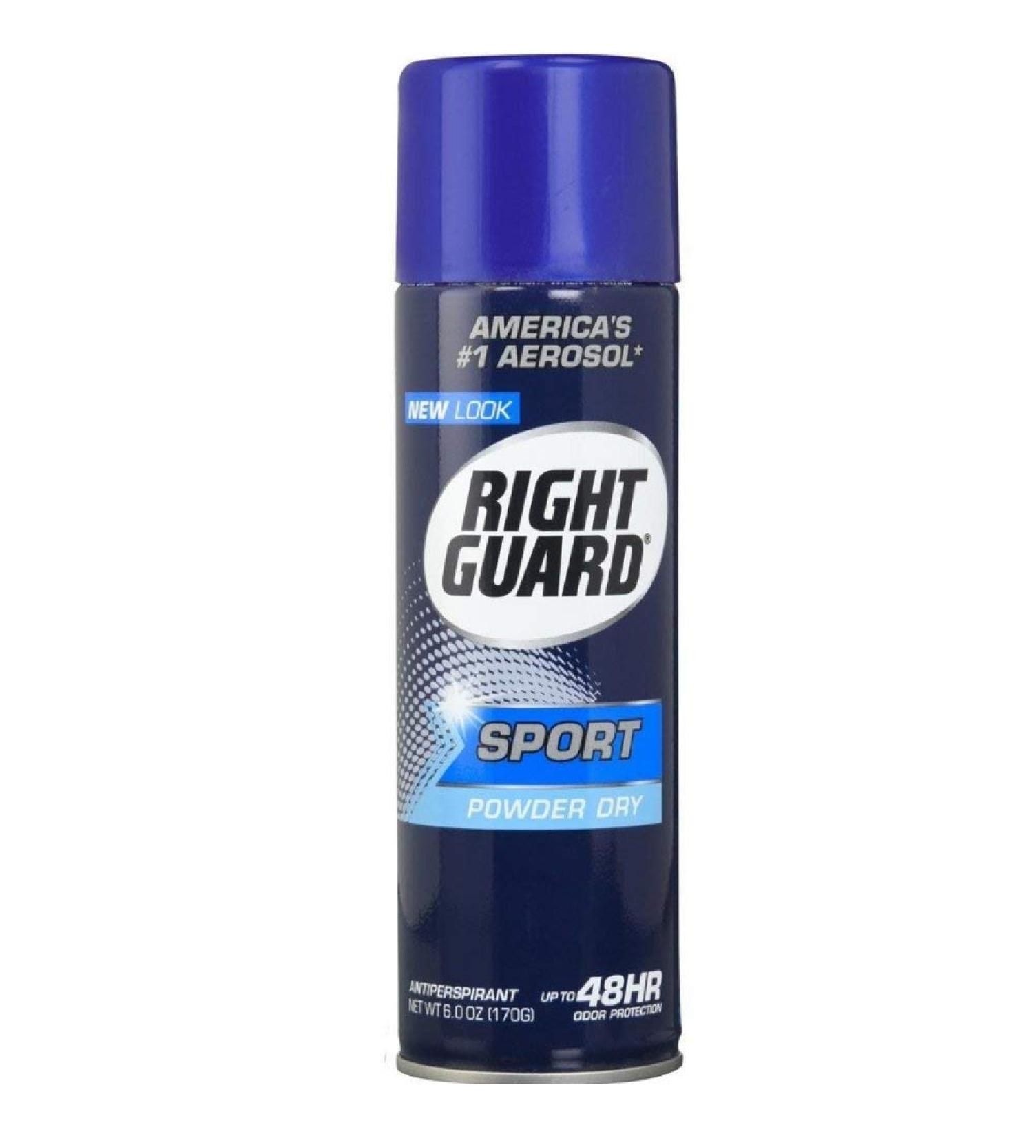 Right Guard Aerosol Sport Powder Dry Antiperspirant 6 oz (Pack of 8)