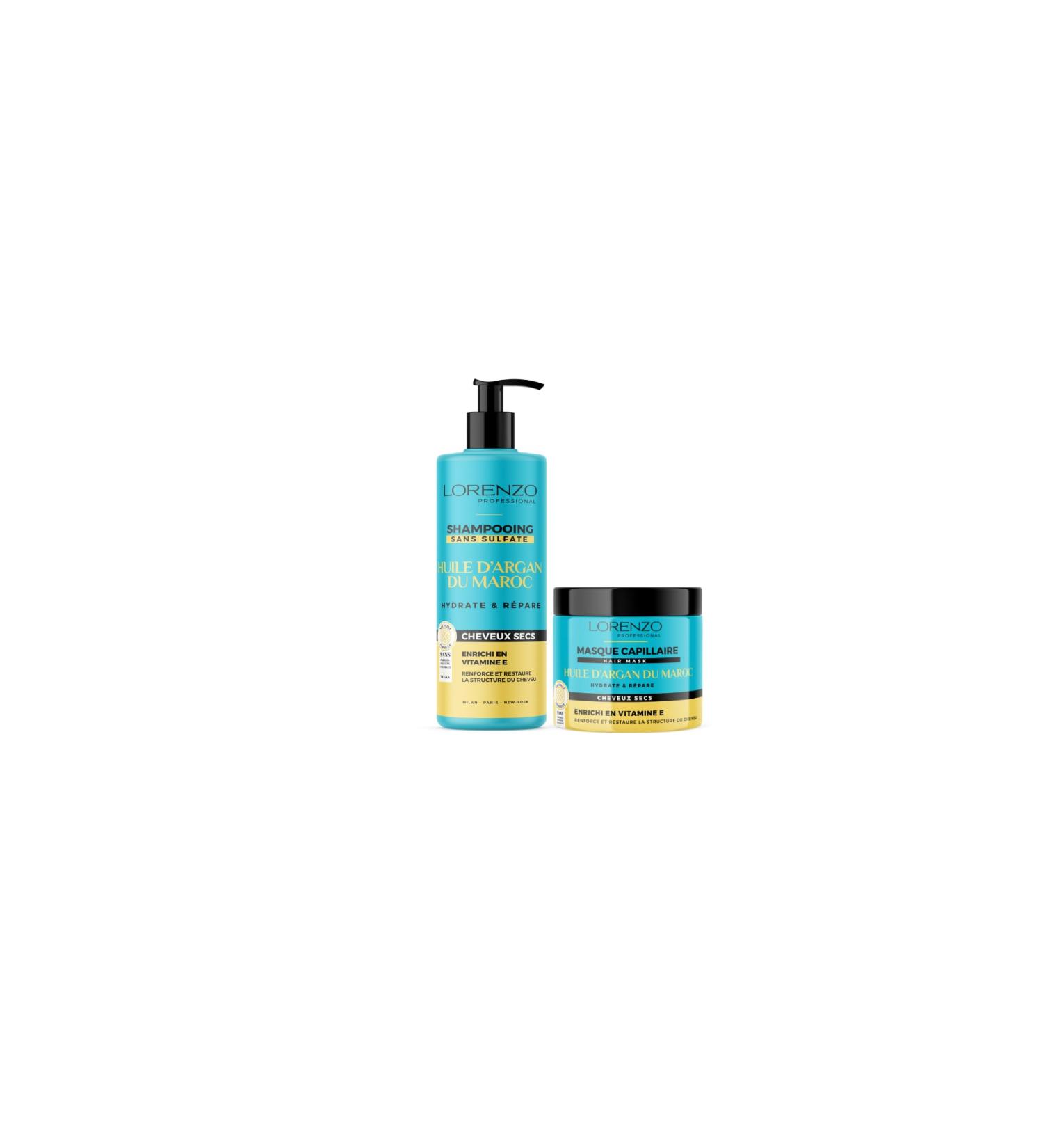 JONAS Lorenzo CARE PACK Moroccan Argan Oil Shampoo and Mask 2x500 ml - Buy Online on GoSupps.com