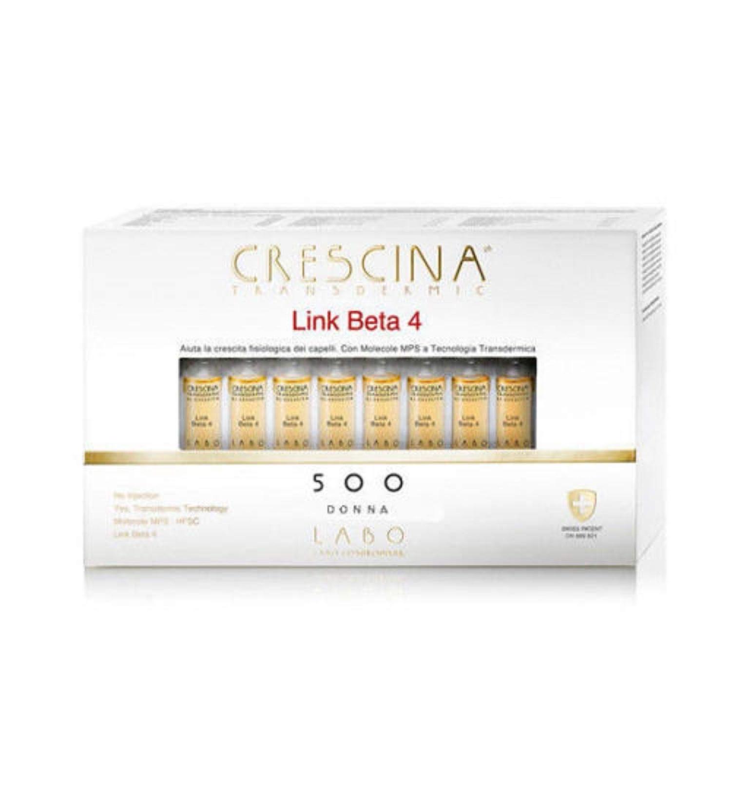 Labo Crescina Transfermic Link Beta 4 Hair Growth 500 Women 40 Ampoules