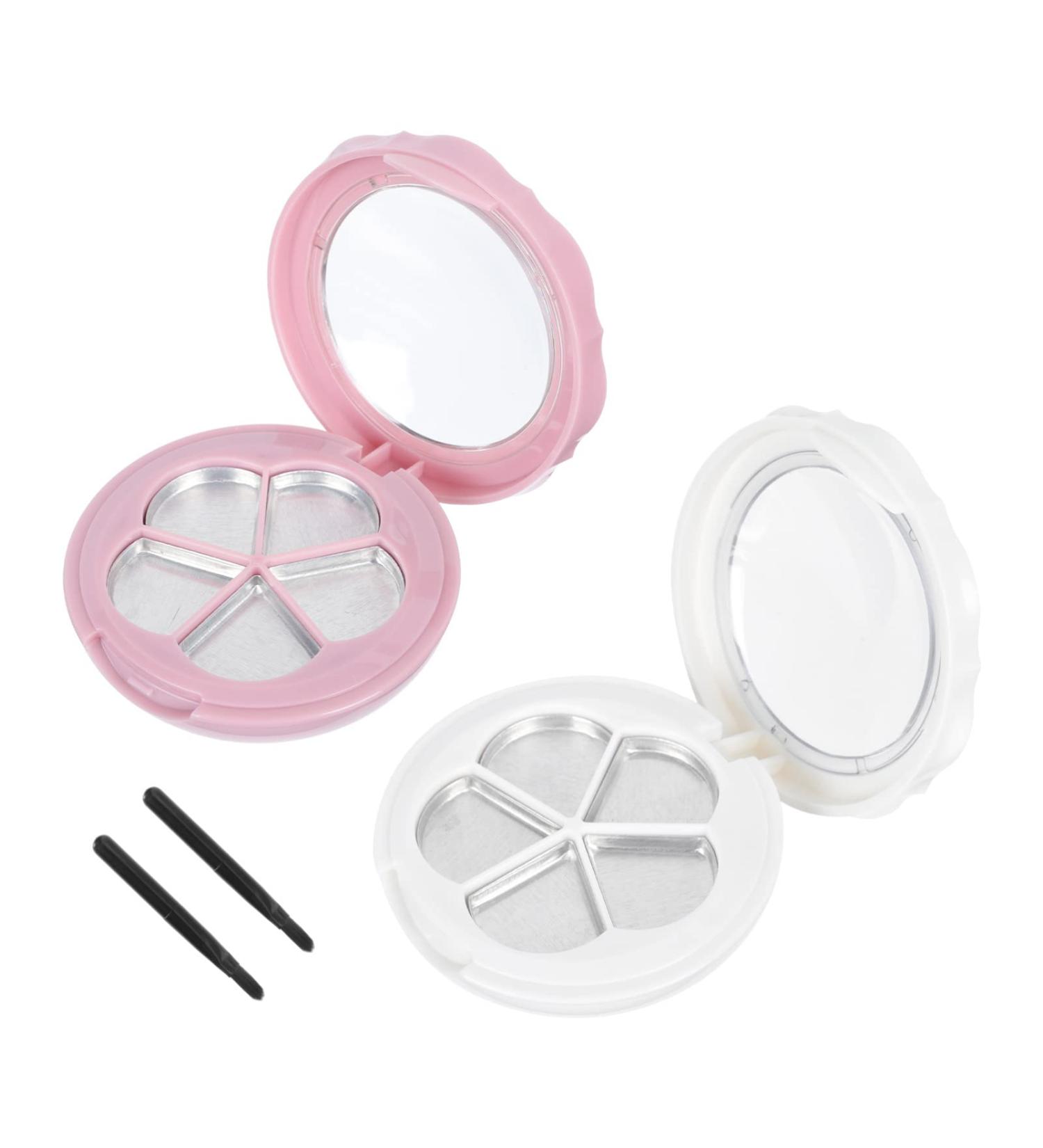  POPETPOP POPETPOP 2-Piece Set of Practical Makeup Trays for Lips and Eyeshadows Multi-Compartment Storage Boxes for Home Use - Buy Online on GoSupps.com
