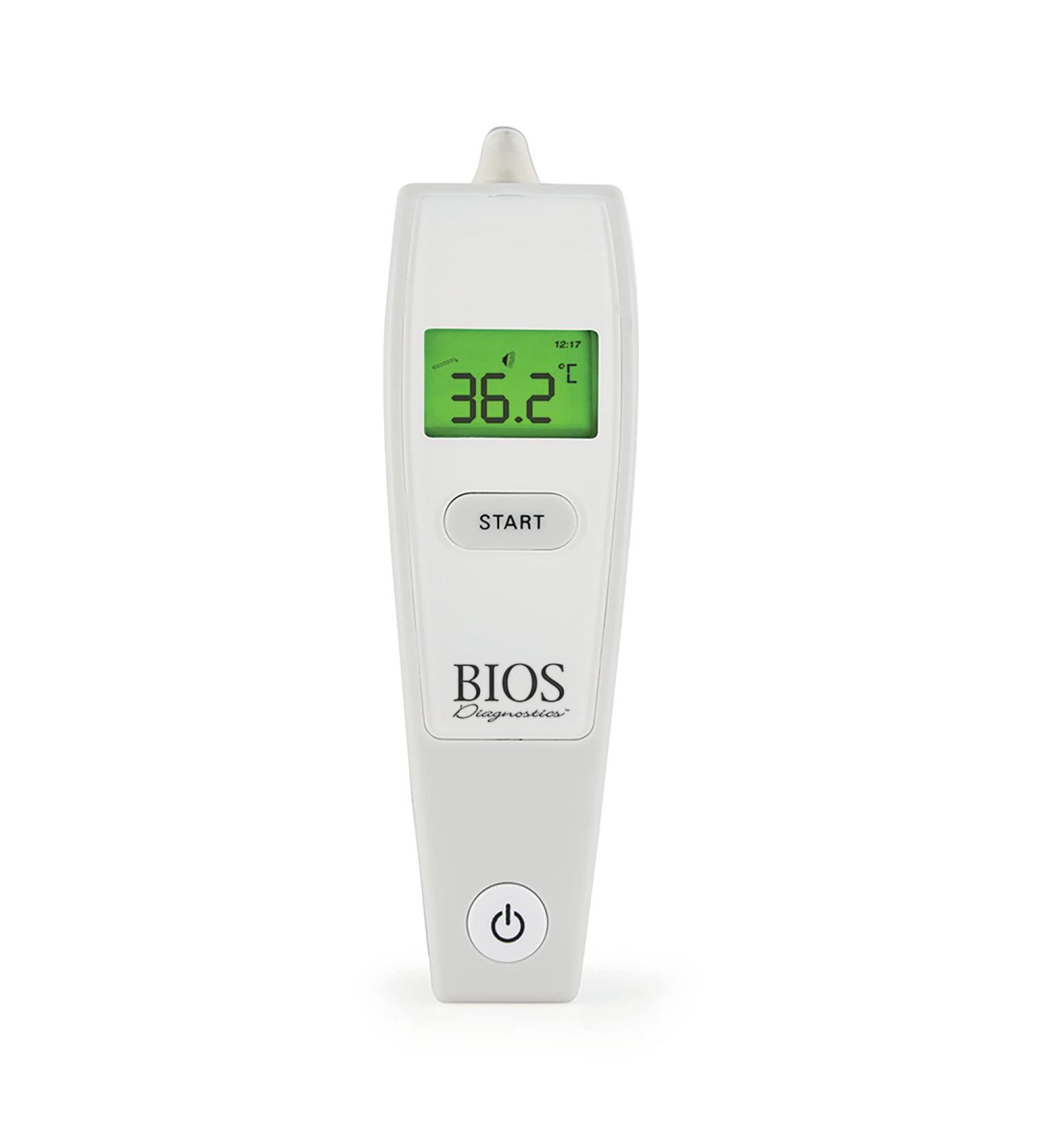 BIOS Diagnostics 1 Second Ear Thermometer Illuminated Probe Fever Glow Technology Stores 30 readings C/F Switchable Storage Case - Buy Online on GoSupps.com
