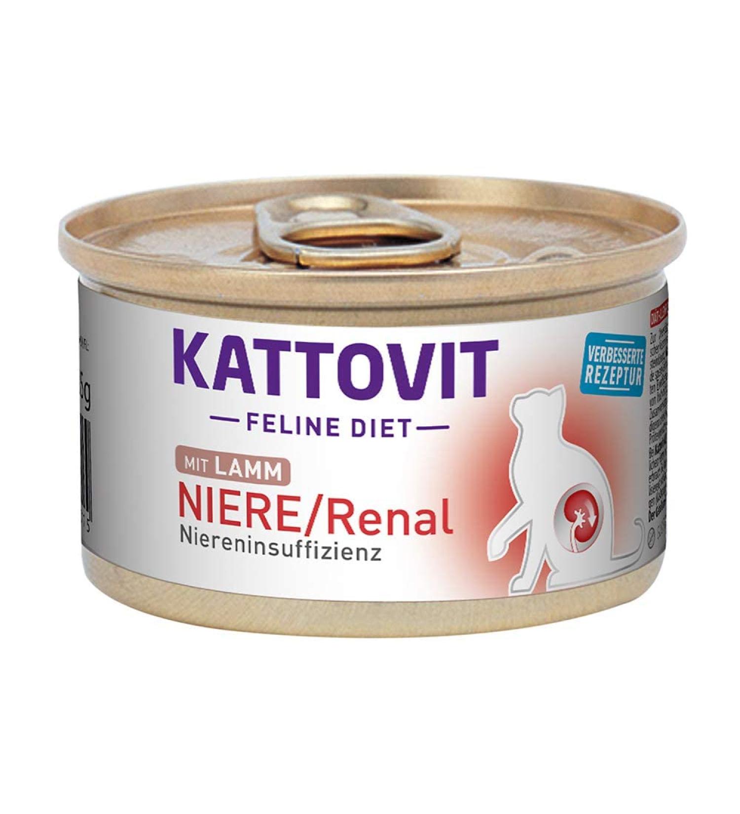 Kattovit Feline Diet Kidney/Renal Lamb 85 g - 12 pieces