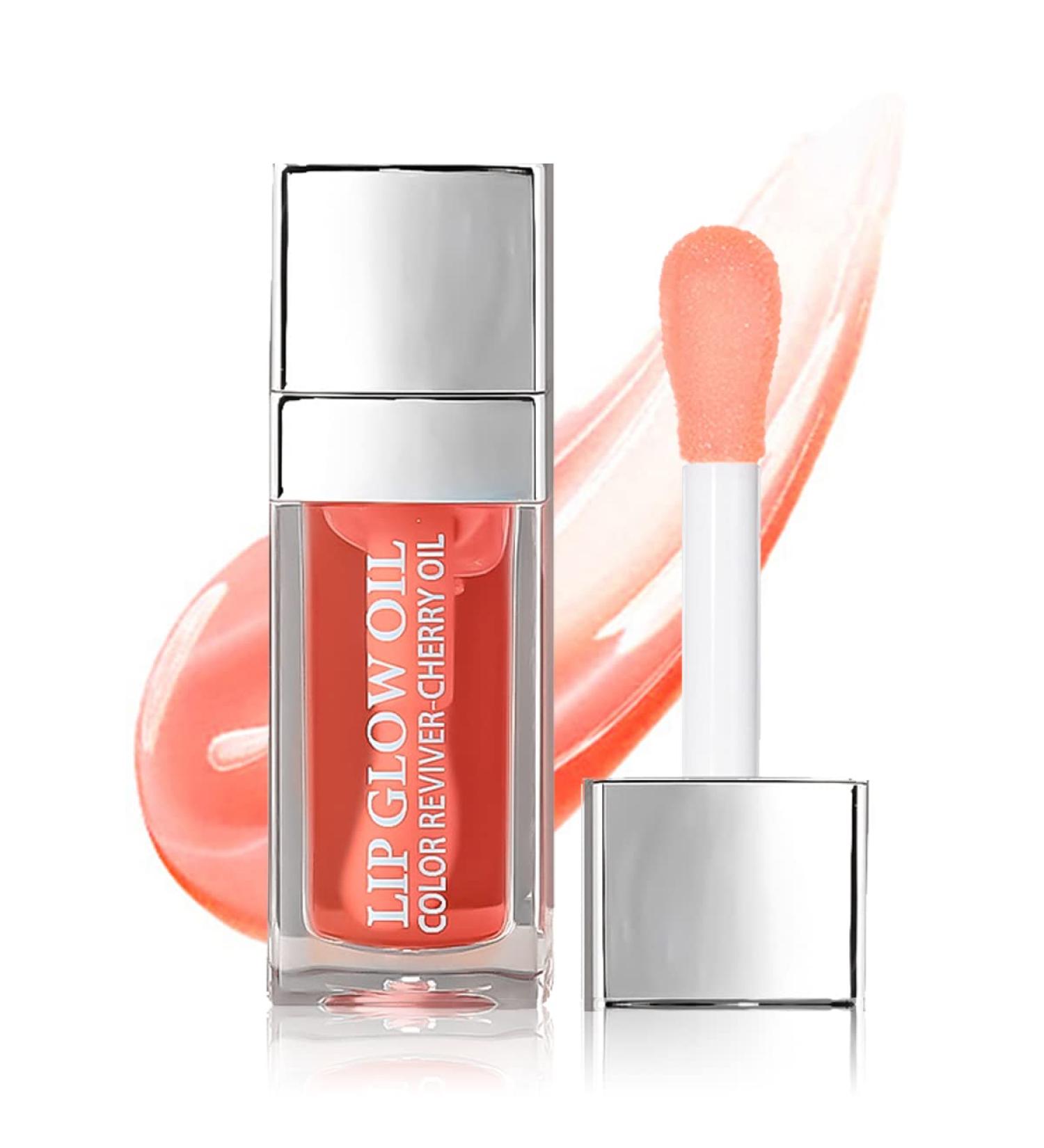 Hydrating Lip Glow Oil - Moisturizing Lip Gloss for Nourishing & Repairing Dry Lips - Long Lasting & Non-Sticky - Pink 0.2 oz - Buy Online on GoSupps.com