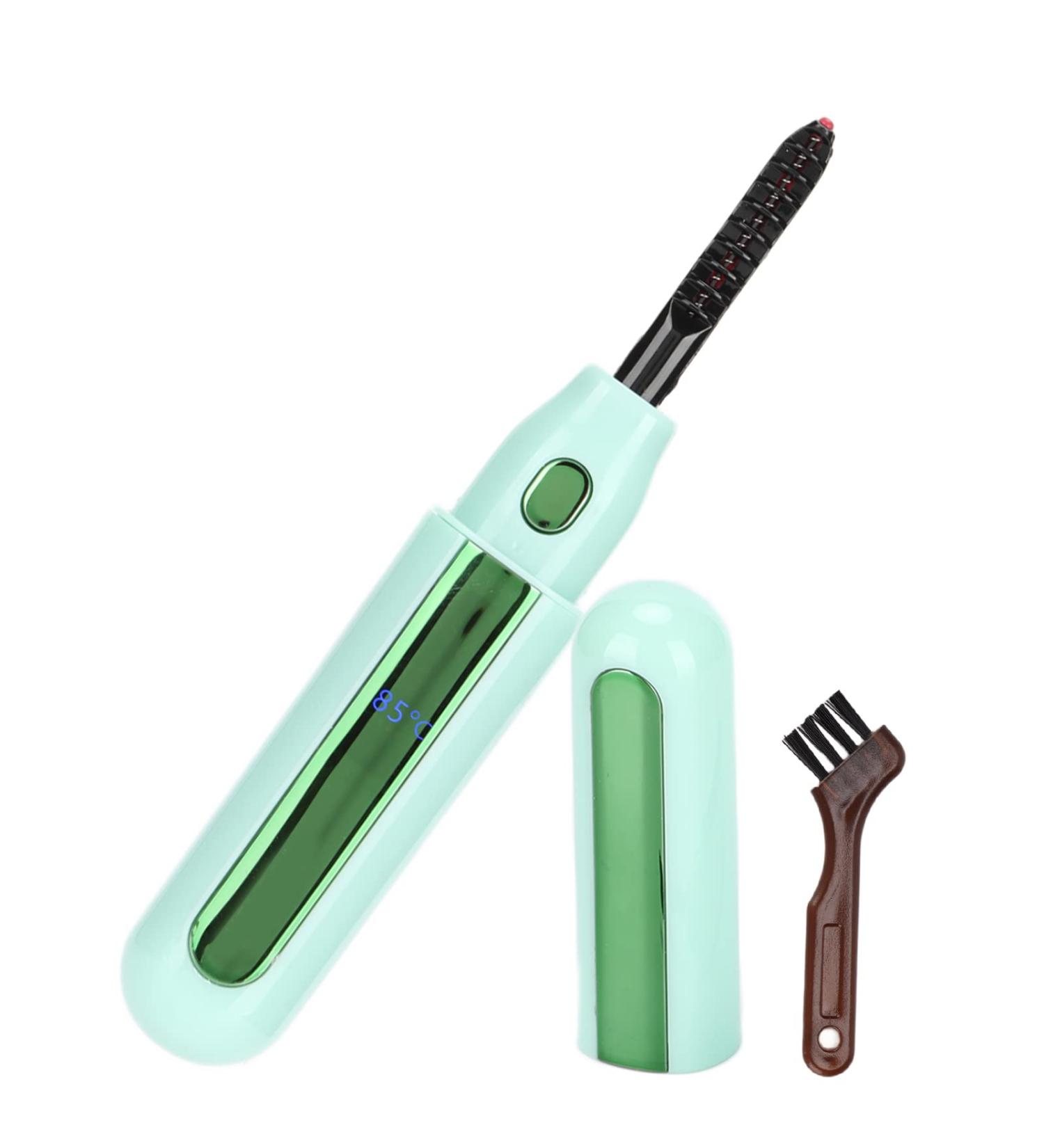 Verdant Touch Heating Eyelash Curler USB Rechargeable Electric Eyelash Curler Long-Lasting Curling Tool with Heating Green - Buy Online on GoSupps.com