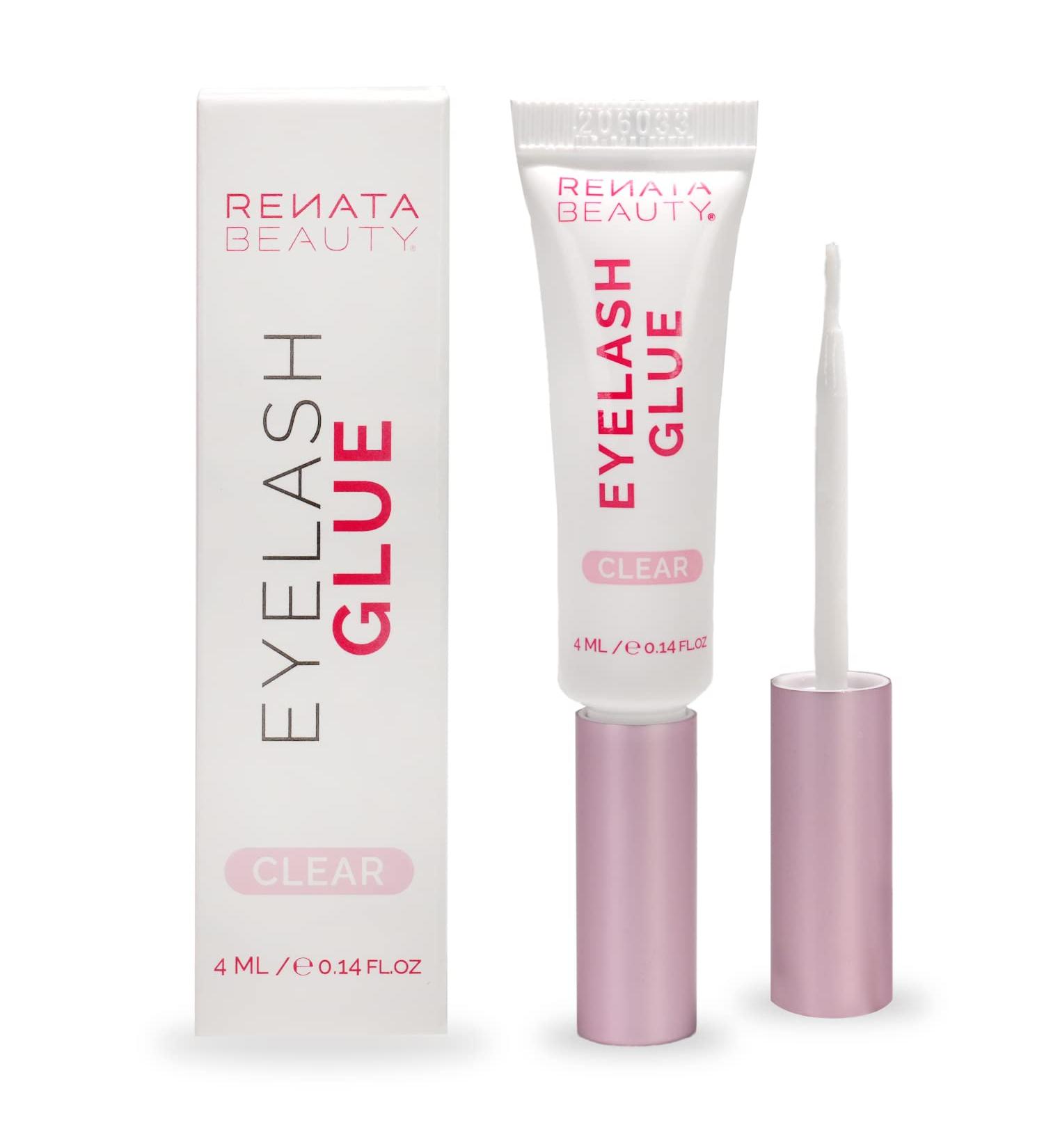 Renata Beauty 24-Hour Transparent Lash Glue for False Eyelash Extensions - Waterproof, Dual-Function Brush Tube - Compatible with Glue Remover - Buy Online on GoSupps.com