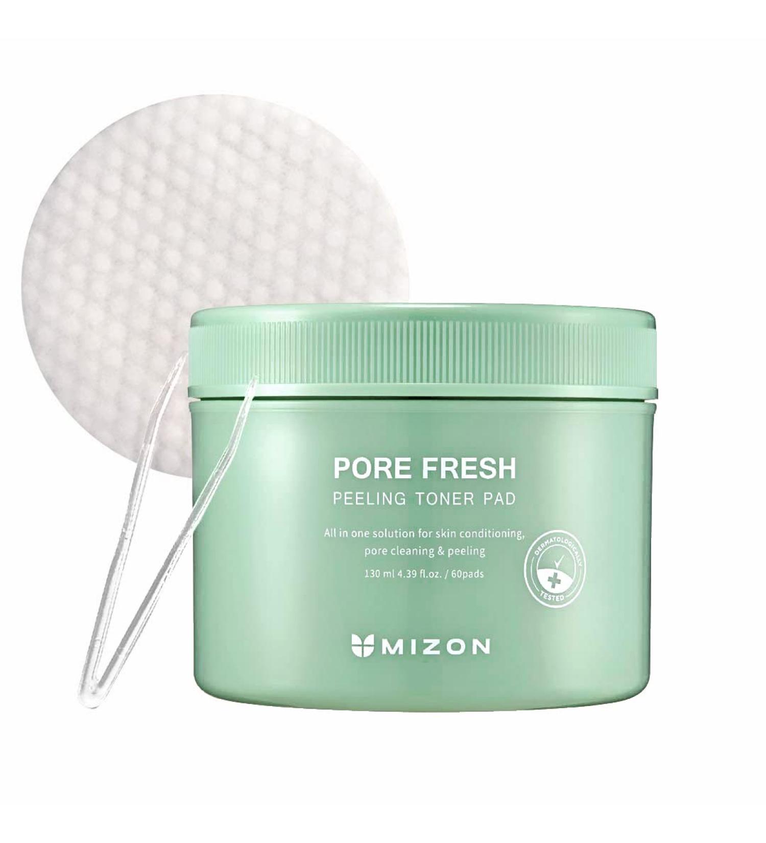 MIZON Pore Fresh Peeling Toner Pads - AHA BHA PHA Exfoliating Toner for Soothing, Toning, and Pore-Tightening (60 Pads) - Buy Online on GoSupps.com