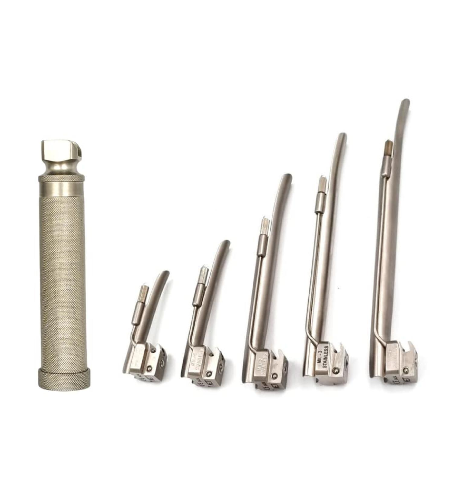 SURGICAL ONLINE Airway Intubation Deluxe Set - Five Straight Blades & One Handle - First Responder Kit - Buy Online on GoSupps.com