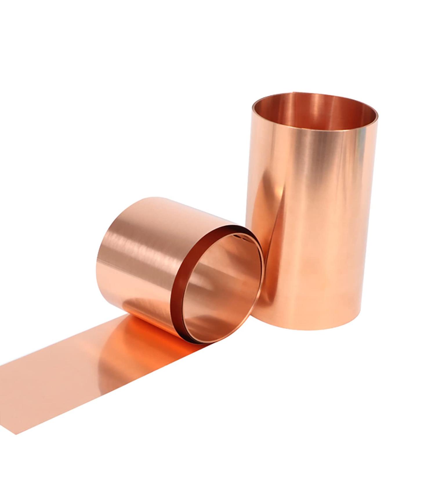 HJYPDMJ Copper Strips Copper Foil Coils Copper Sheet Metal Foils Widely Used In Building Decoration Industry For Heat Conduction(Size:0.4x200x1000mm) - Buy Online on GoSupps.com