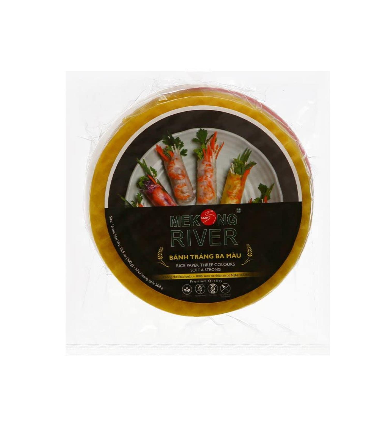 Lyan Mekong River Rice Paper Three Colours 16cm 300g - Buy Online on GoSupps.com