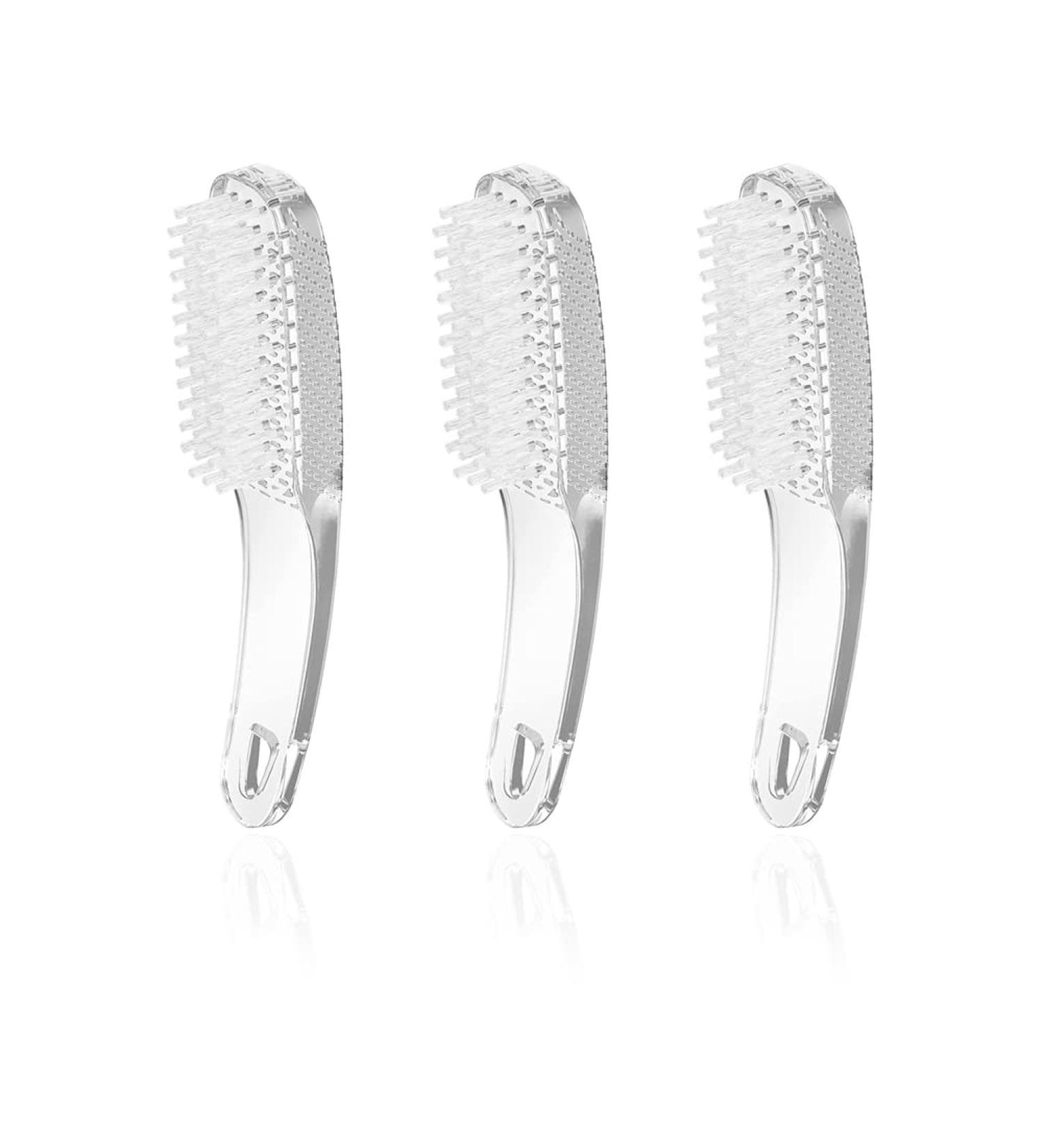 KLDKUST 3Pcs Nail Cleaning Brushes - Thick Handle Hand Fingernail Clean Brush for Toes and Nails - Manicure Tools - Clear - Buy Online on GoSupps.com