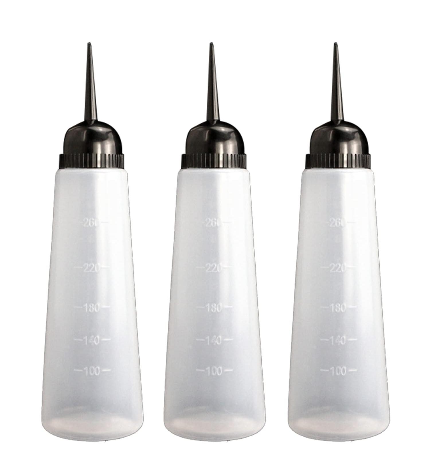 MFUOE 3 Pack Hair Colour Bottle Hair Dye Bottles Applicator Bottles Squeeze Applicator Bottles for Salon and Home(260ml) - Buy Online on GoSupps.com