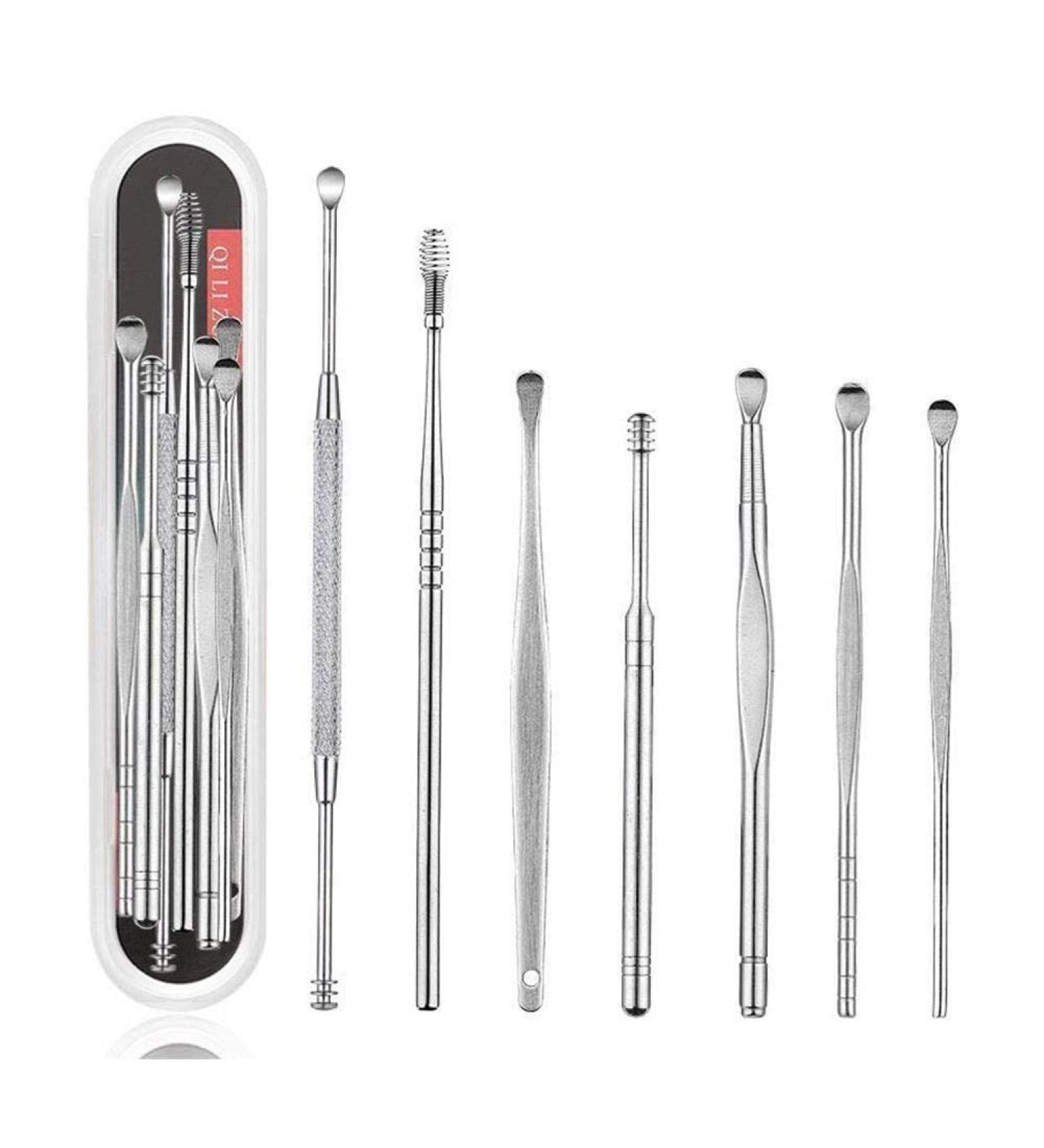 WNPXQNT 7Pcs/Set Ear Wax Pickers Steel Earpick Ear Cleaner Set - Ear Care Tool for Safe and Effective Wax Removal - Buy Online on GoSupps.com