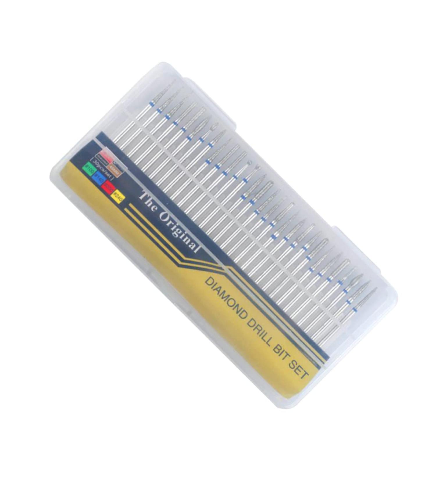 FRCOLOR 30pcs Nail Drill Tips Nail Art Tool Kit Manicure Drill Bits Diamond Drill Bits Manicure Tools and Equipment Nail Drill Bits Nail Grinding Head Sanding Removal Tool Clean - Buy Online on GoSupps.com