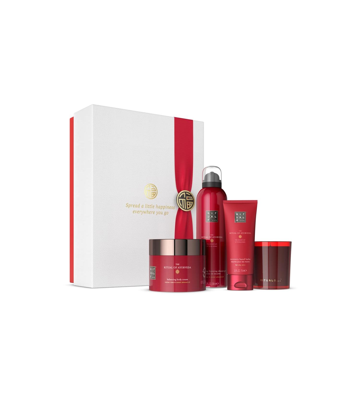 Ritual Gift Set | The Ritual of Ayurveda | L | 4 Body Care Products | Indian Rose & Sweet Almond Oil | Balancing Fragrance - Buy Online on GoSupps.com