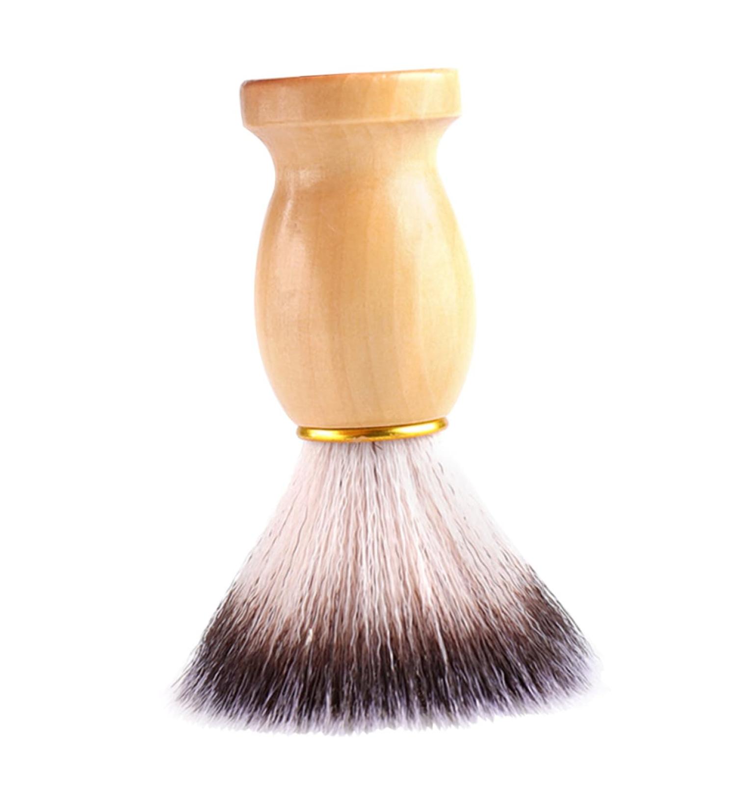 Doitool Vintage Shaving Brush with Wooden Handle - Portable Beard Grooming Tool | Synthetic Fiber Roof Hair Brush for Men s Personal Care - Buy Online on GoSupps.com