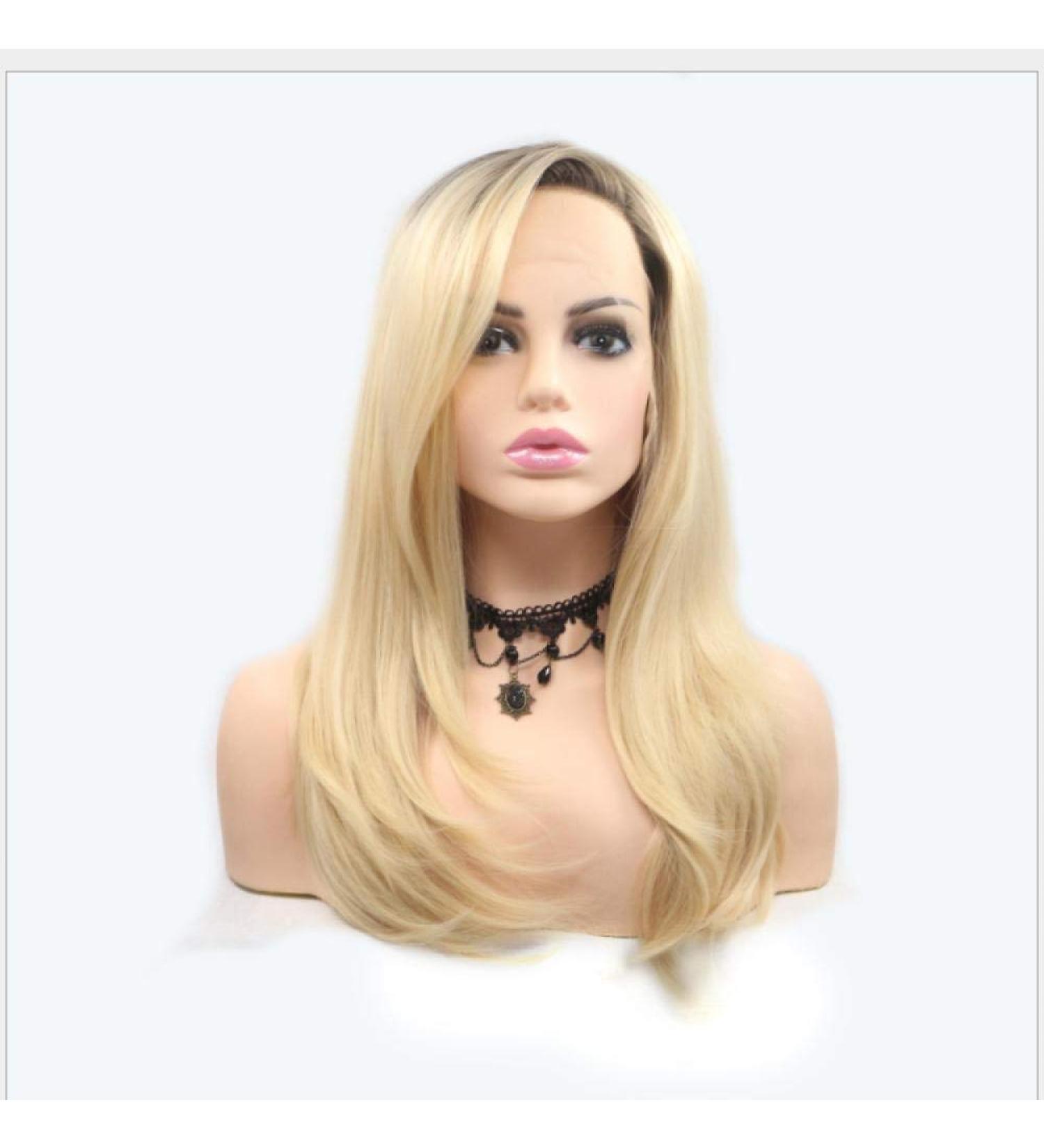 Buy BGHJUE Synthetic Hair Wig with Natural Bangs - Fluffy Yellow Pixie Cut Highlights for Women - International Shipping Available - Buy Online on GoSupps.com