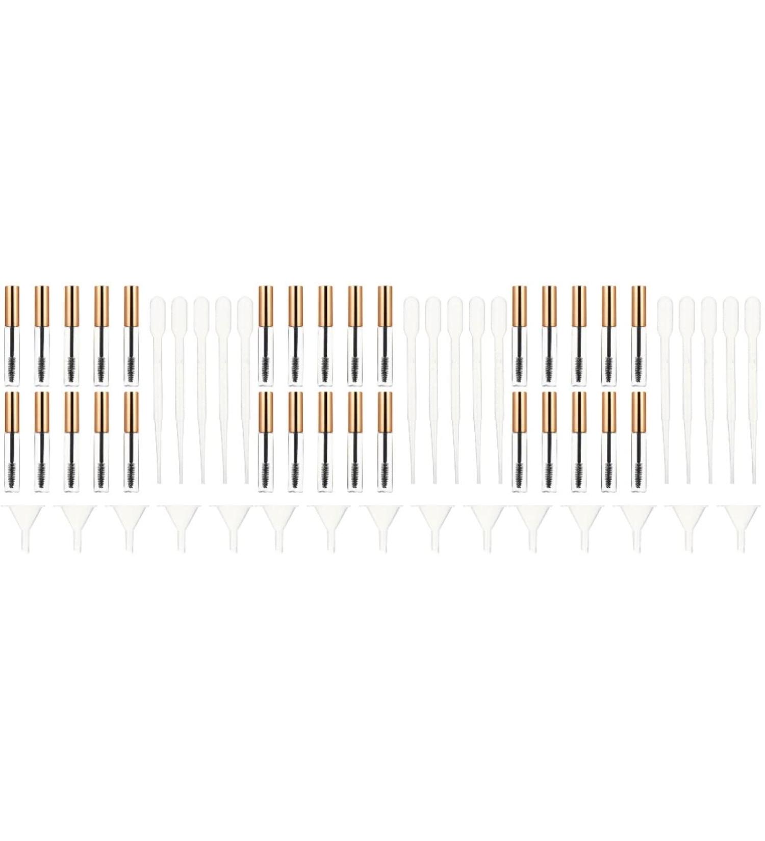 minkissy 60pi ces Tubes De Mascara Ensemble De Contenants Avec Entonnoirs Et Pipettes Pour Et Huile Transparent Et Pratique Pour Stockage Cosm tiques 10x1cmx3pcs Couleurs assorties x 3 pi ces - Buy Online on GoSupps.com