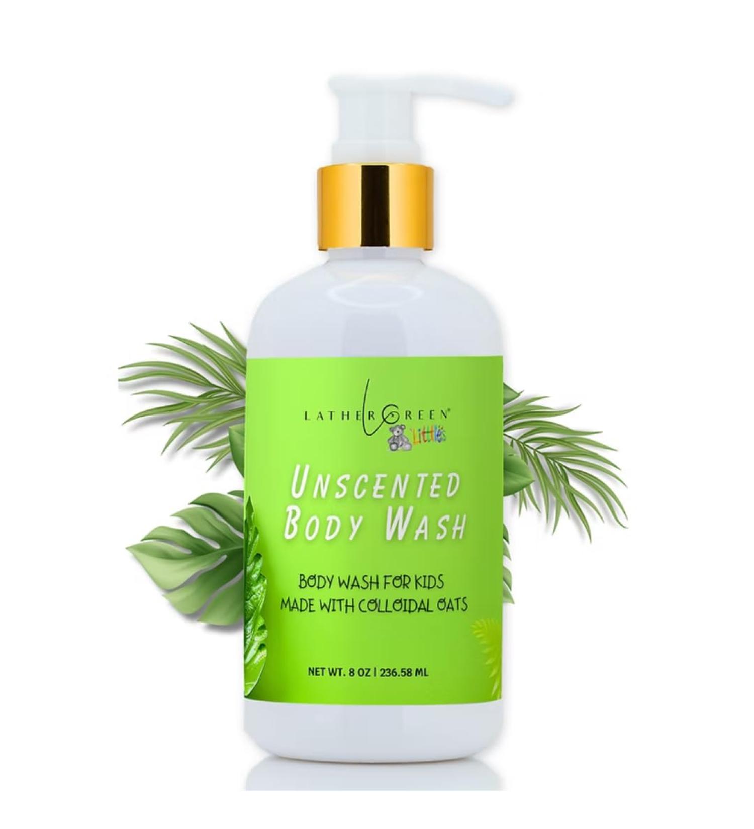 Lather Green - LatherGreen Unscented Body Wash Hypoallergenic and Daily Hydration for Kids 8 oz Children/Toddlers Bath Soap Body Wash for Kids kids bathroom essentials - Buy Online on GoSupps.com