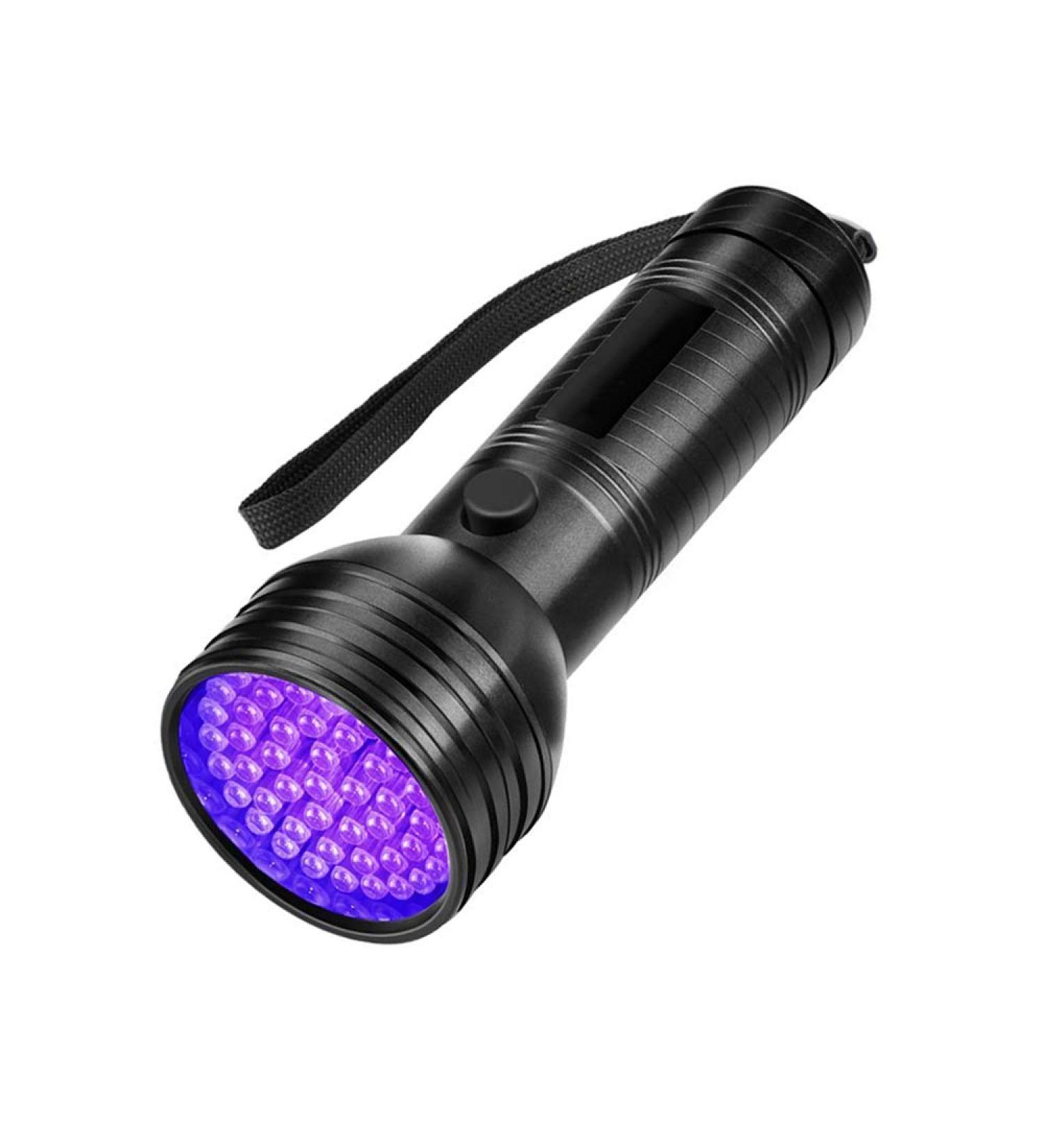 UV Black Light 51 LEDs Flashlight - Mini UV Detector for Pet Urine Scorpion and Fake Banknotes - 395nm Ultraviolet Torch - Buy Online on GoSupps.com