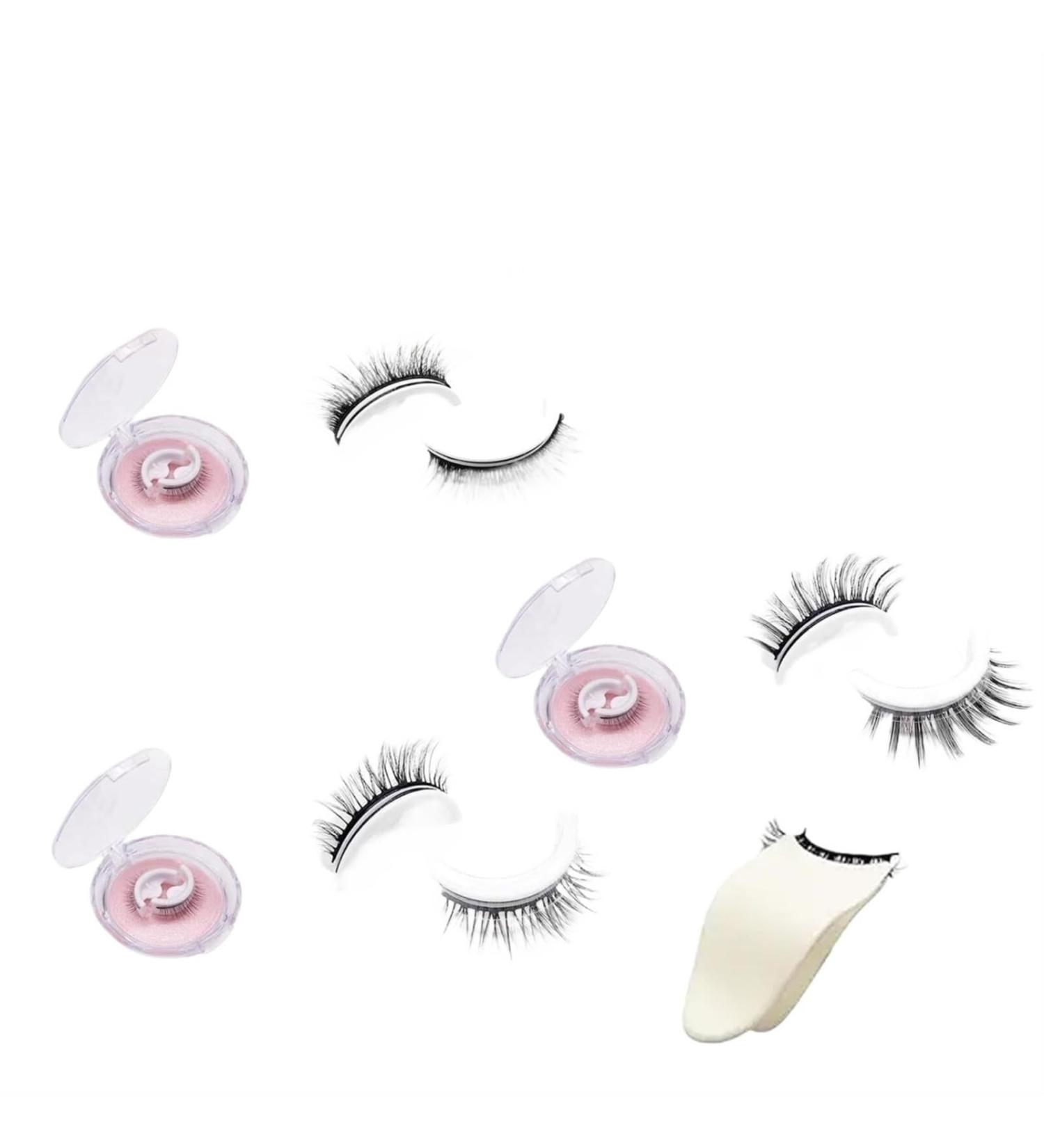 Buy 2 Pairs/3Pcs Self-Adhesive Eyelashes | Reusable Waterproof Lashes Long Natural & Thick - International Shipping Available - Buy Online on GoSupps.com