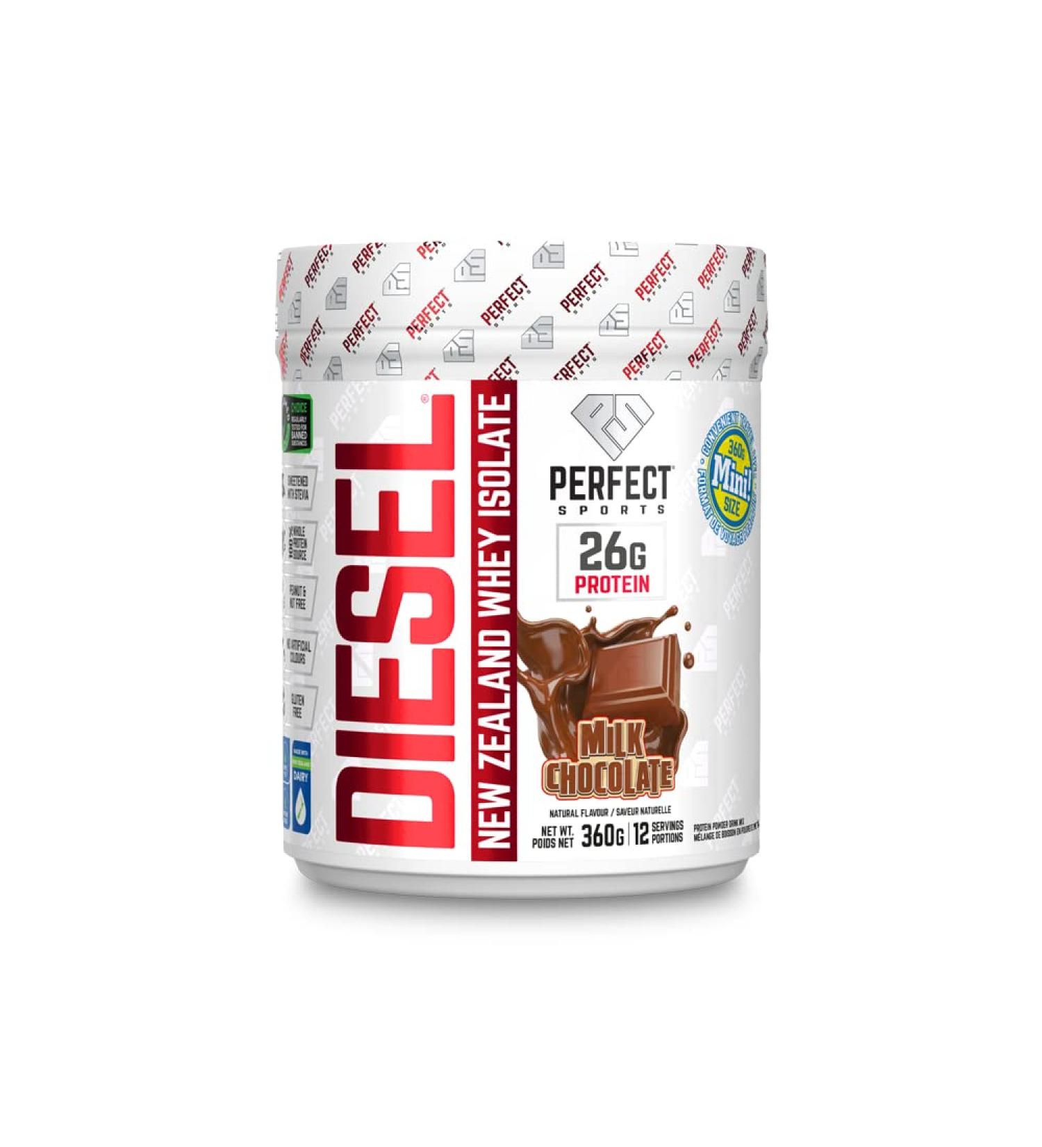 DIESEL - New Zealand Whey Protein Isolate 360g Milk Chocolate Milk Chocolate 360 g (Pack of 1) - Buy Online on GoSupps.com