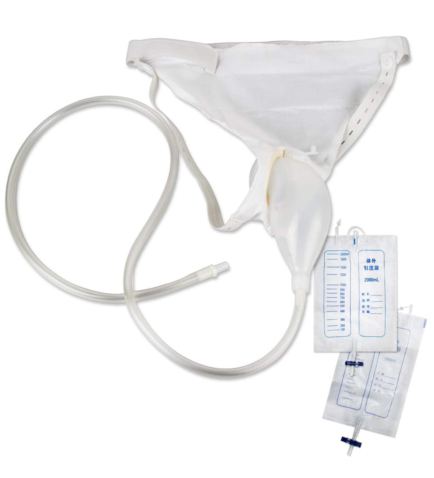 Lolicute 1000ml Portable Wearable Urinal Pee Holder Bag for Men - Travel Incontinence Collection Bag with Elastic Waistband - Buy Online on GoSupps.com