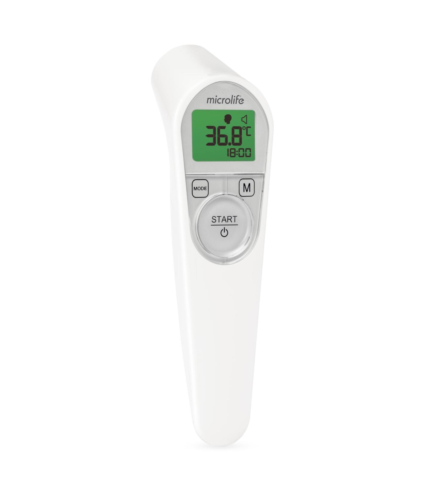 Microlife - NC 200 Non-Contact Forehead Thermometer - Clinically Validated Light Guidance Automatic Measurement Alarm - Buy Online on GoSupps.com