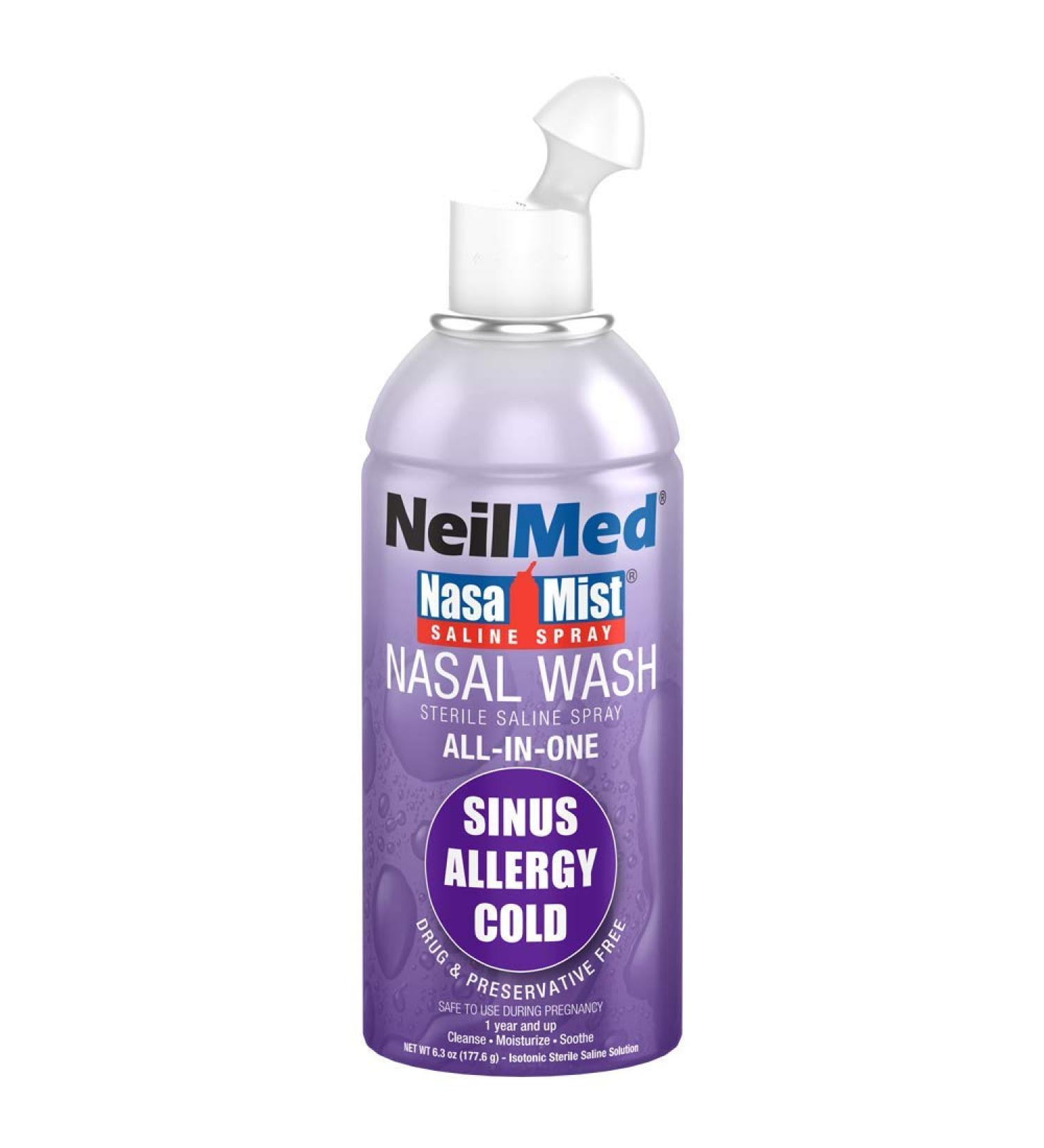 NeilMed NasaMist Multi-Purpose Saline Spray - 6.3 Fl Oz | Nasal Relief & Hydration - Buy Online on GoSupps.com