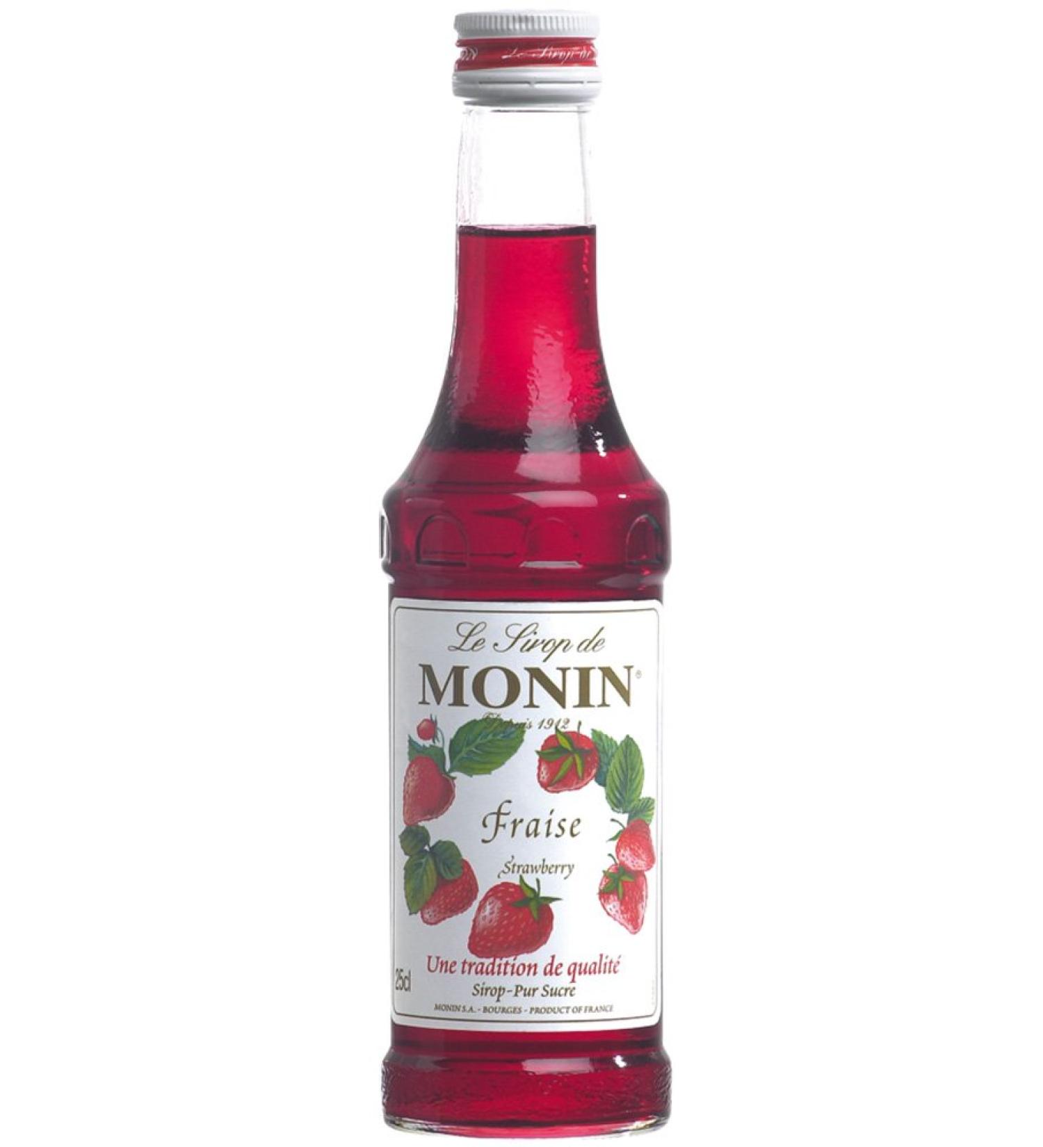 Monin Strawberry Syrup 250 ml Bottle - Buy Online on GoSupps.com