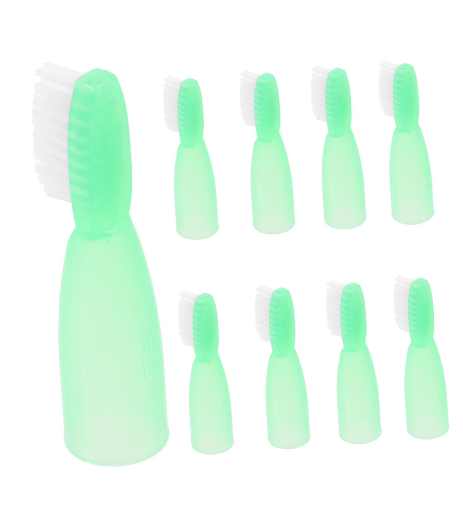 Minkissy 10 Pack Portable Toothbrushes - Finger & Mini Toothbrushes for Travel Prison Essentials Plastic Mouth Cleaners with Large Brush Heads - Buy Online on GoSupps.com