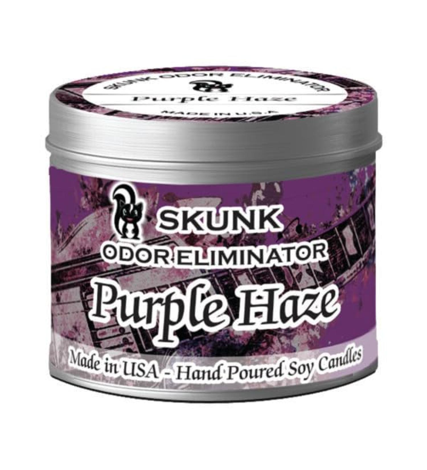 Skunk Smoke Odor Eliminator Candles- Destroys Any Odors from its Sources (Purple Haze)