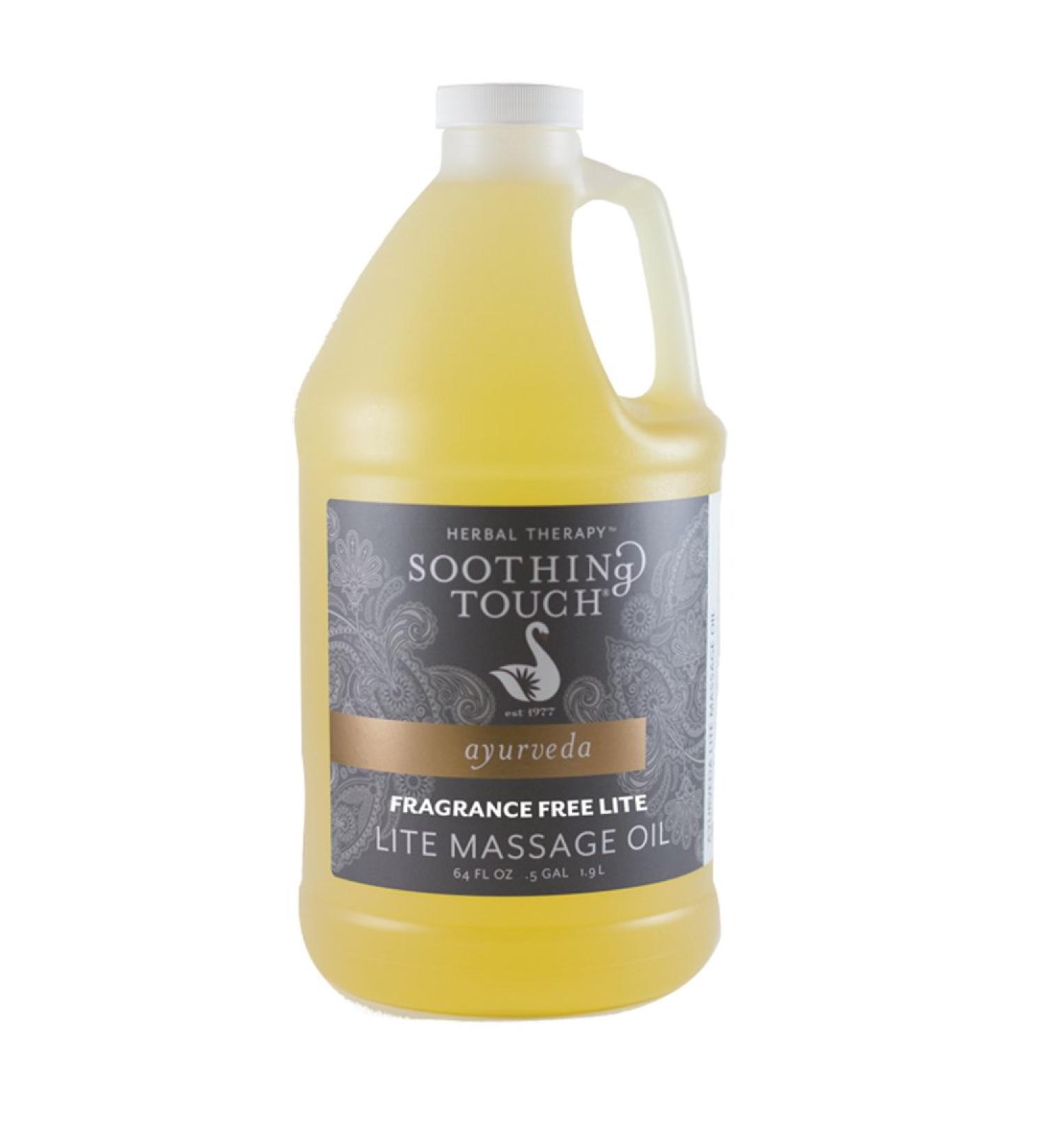 Soothing Touch Fragrance Free Lite Massage Oil 1/2 Gallon (64oz)