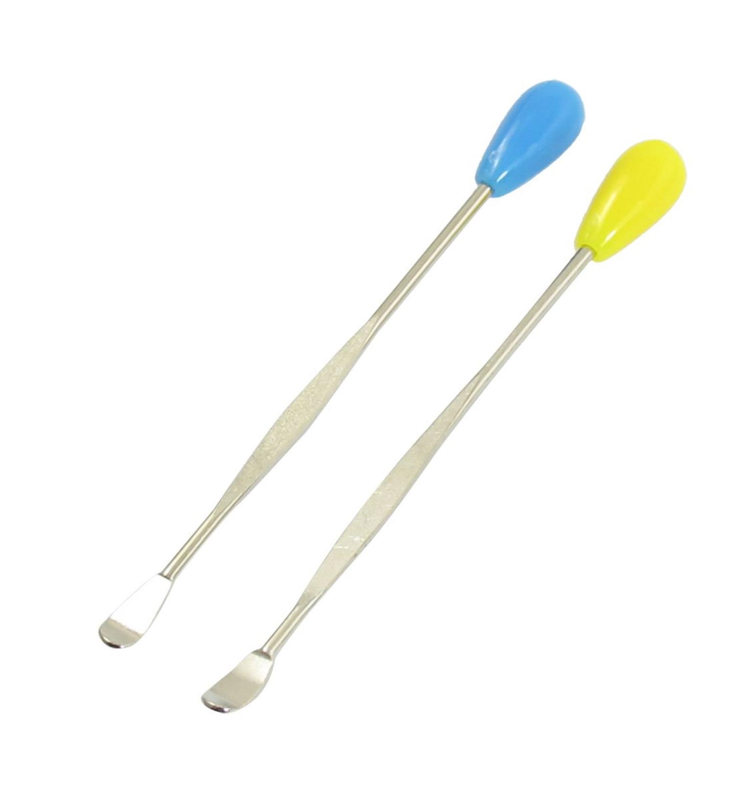 Qtqgoitem 2 Pcs Metal Ear Wax Removal Earpick Cleaner Tool Blue Yellow (Model: e84 3f8 62c 383 96a)
